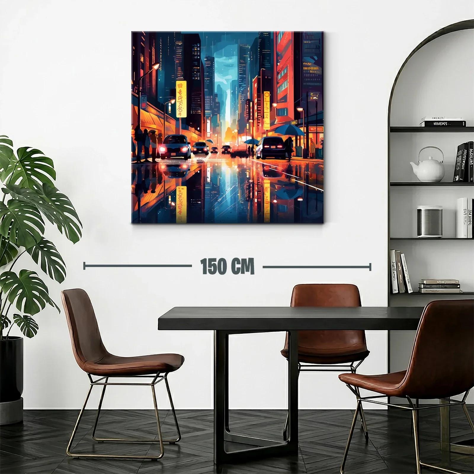 Atardecer urbano con reflejos vibrantes en la ciudad — miniatura 2
