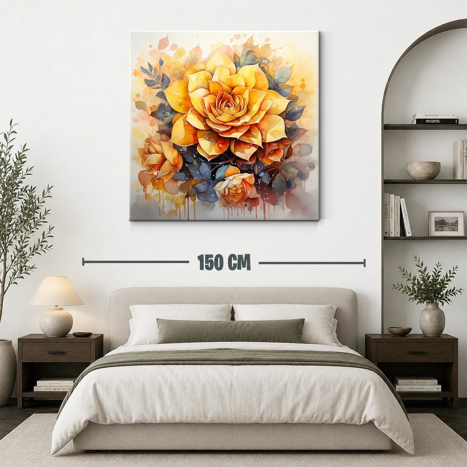 Rosas amarillas vibrantes con detalles delicados en tonos suaves — miniatura 3