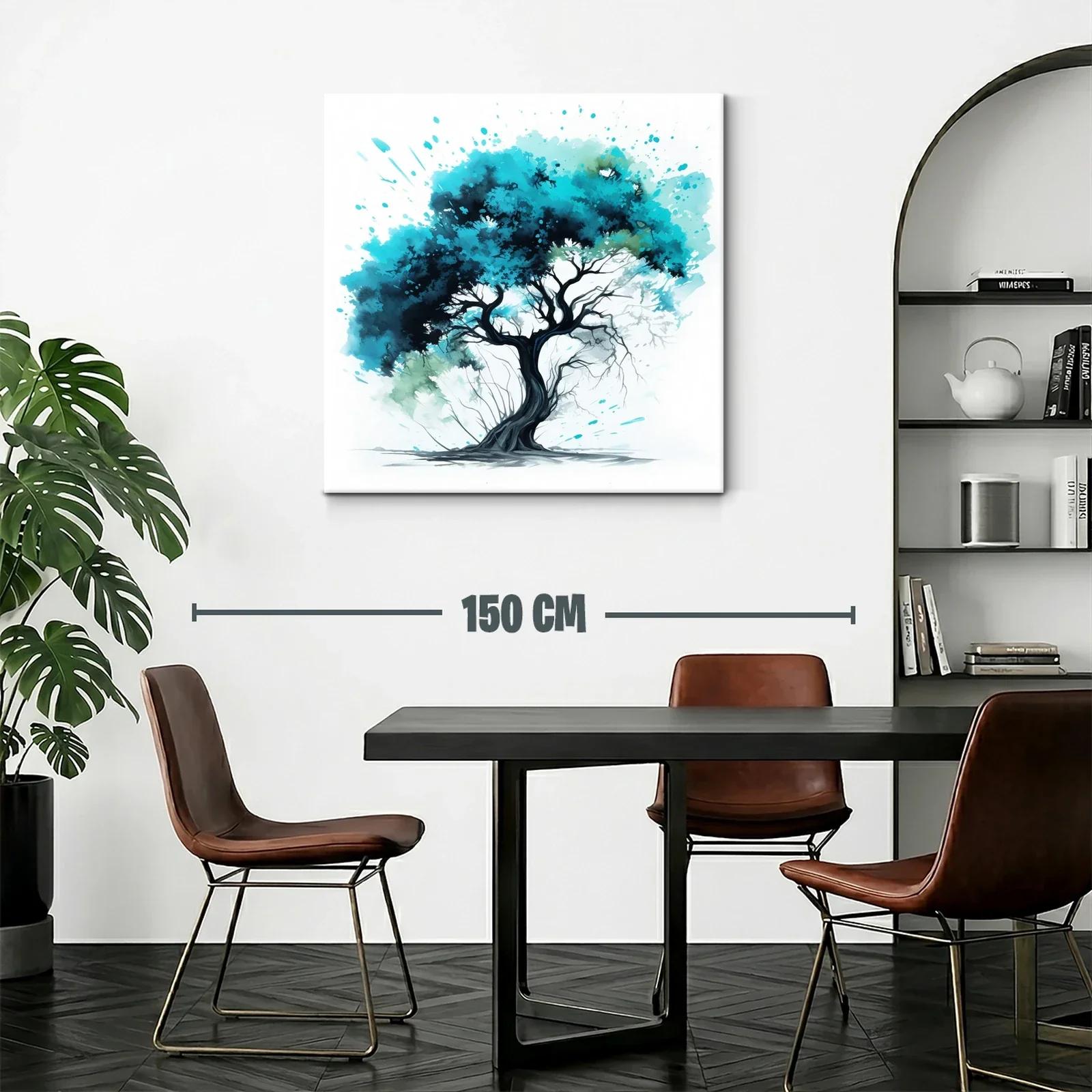 Árbol con copa azul vibrante y tronco sinuoso — miniatura 2