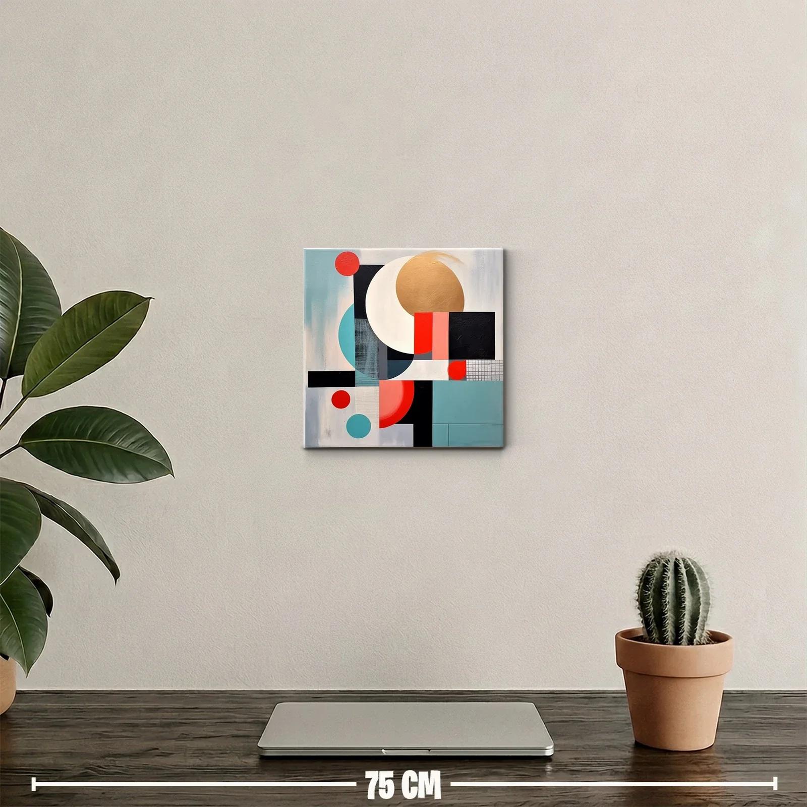 Composición abstracta con formas geométricas y colores vivos — miniatura 2