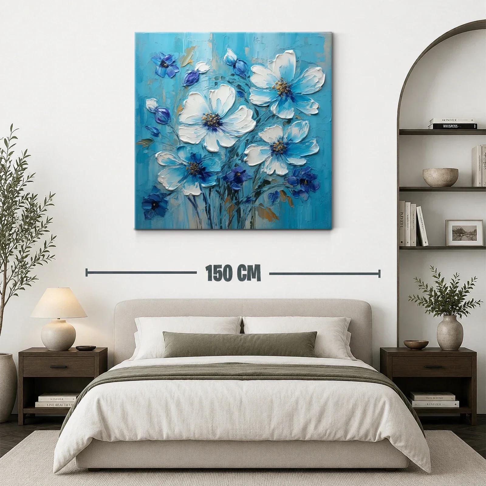 Maravilloso cuadro floral en tonos azules y blancos — miniatura 3