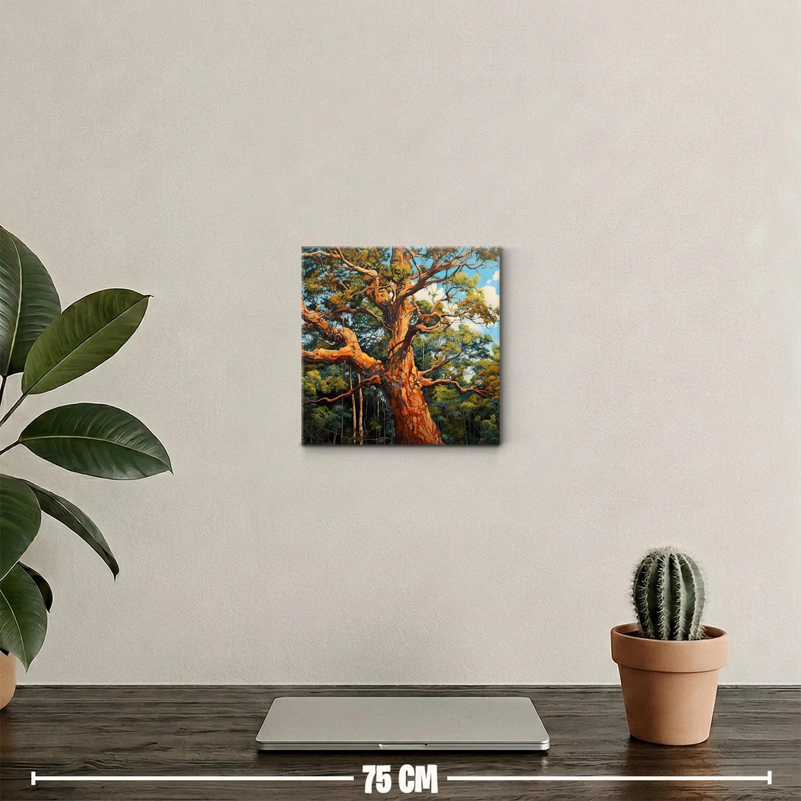 Árbol robusto bajo luz dorada entre copas verdes — miniatura 2