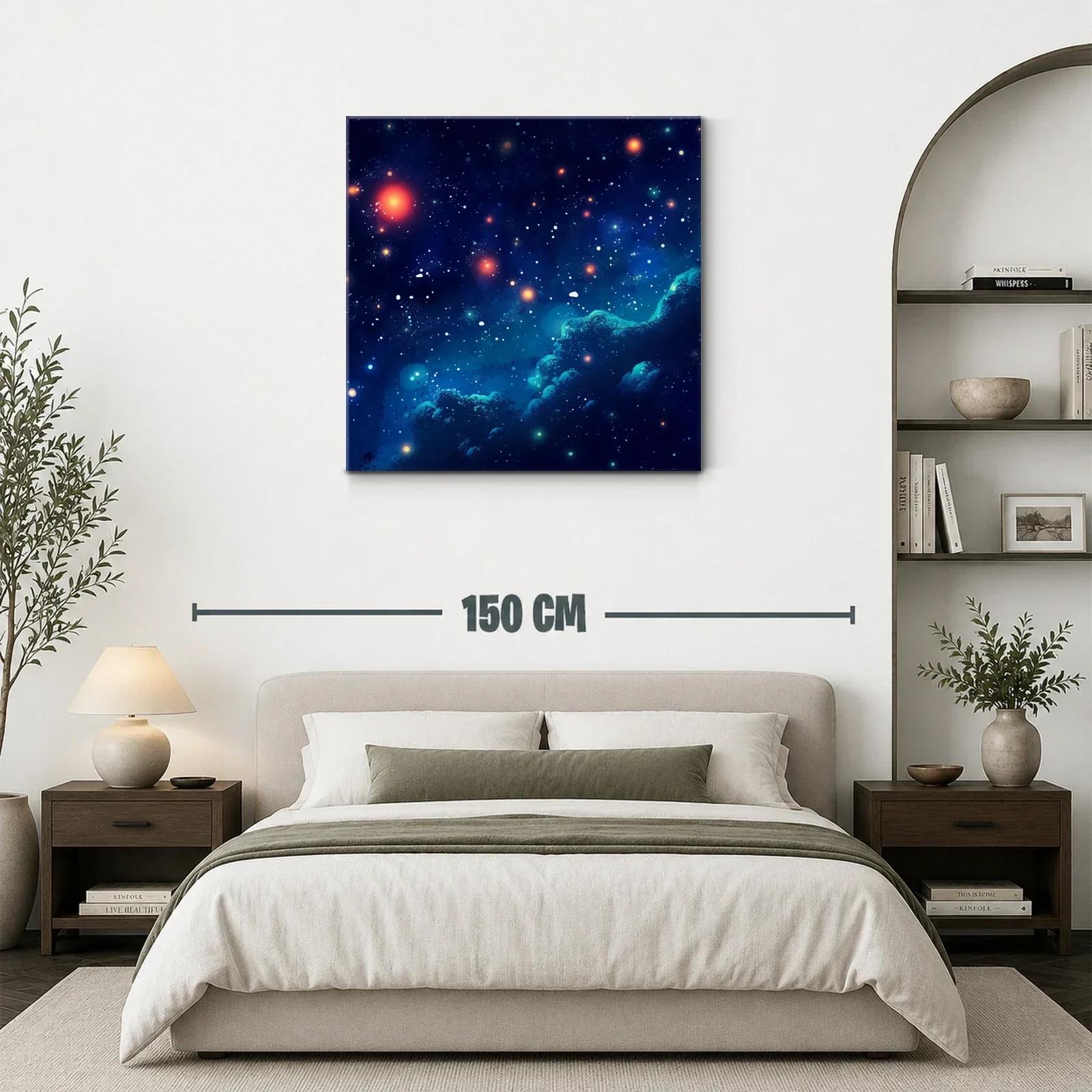 Cielo Estrellado con Destellos en Tonos Azul y Naranja — miniatura 3