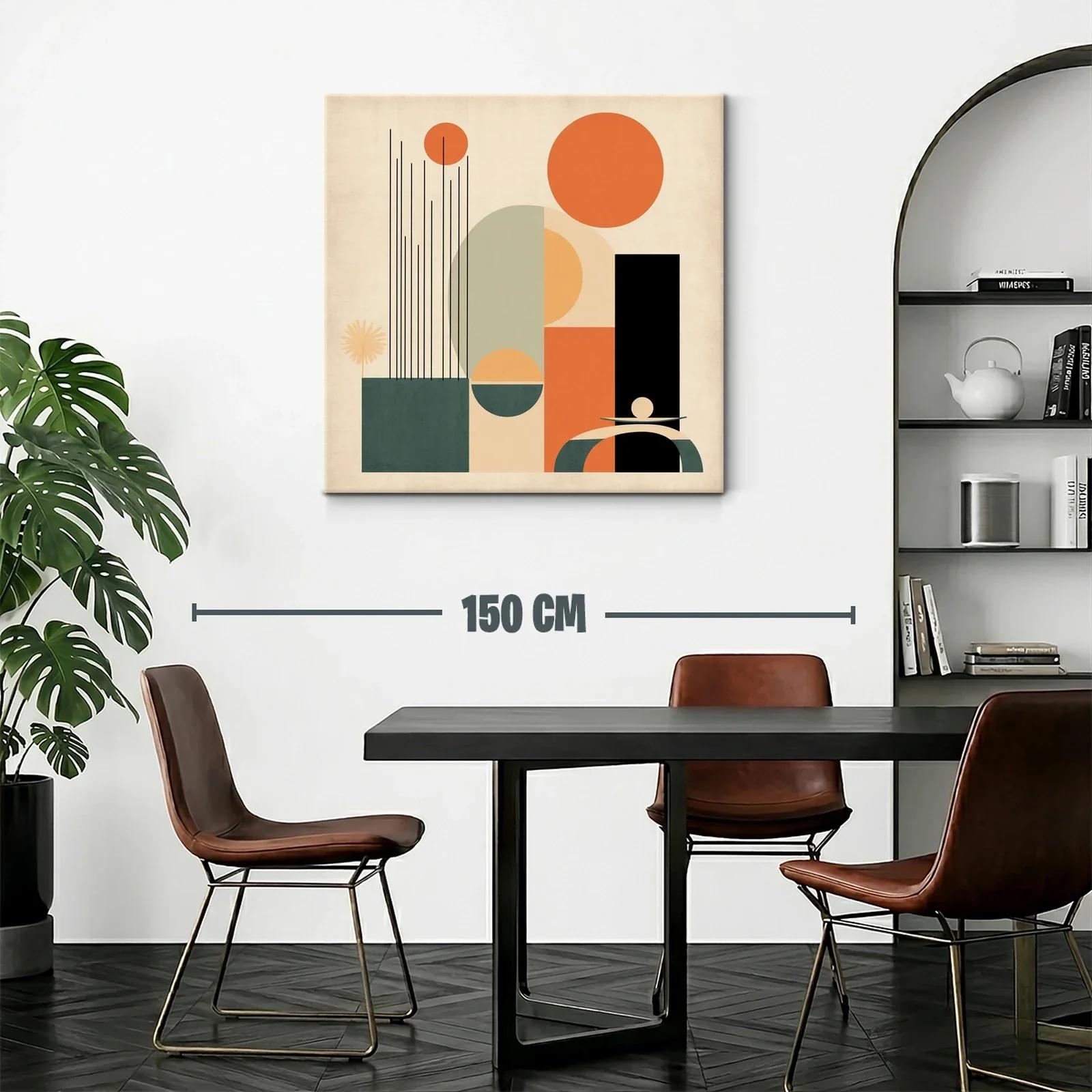 Composición geométrica con tonos cálidos para ambiente moderno — miniatura 2