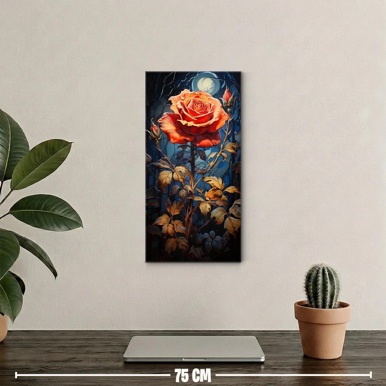 Cuadro rosa naranja con luna brillante — miniatura 2