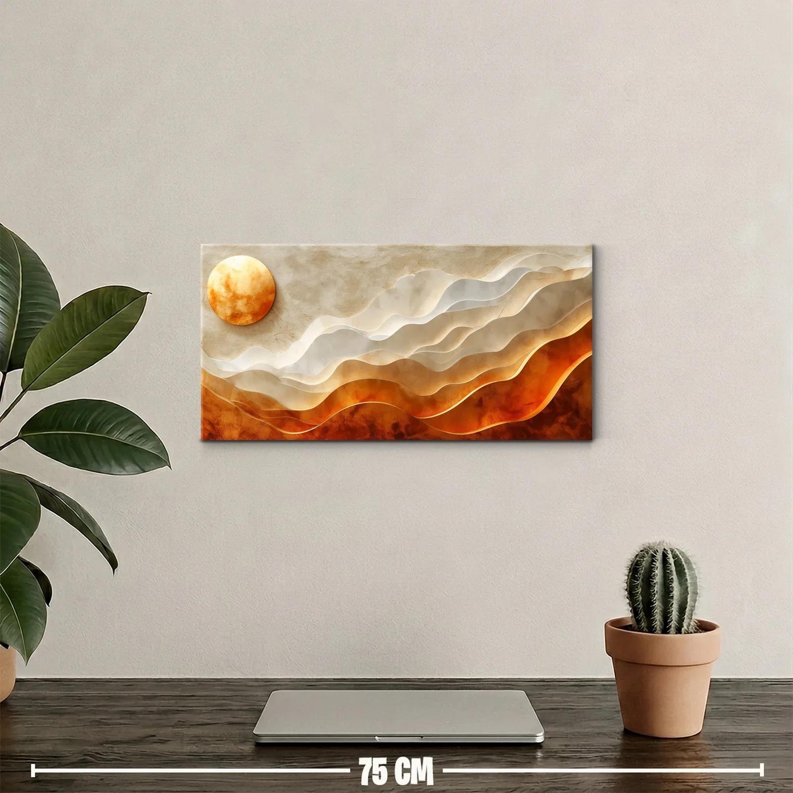 Cuadro sol sobre dunas onduladas — miniatura 2