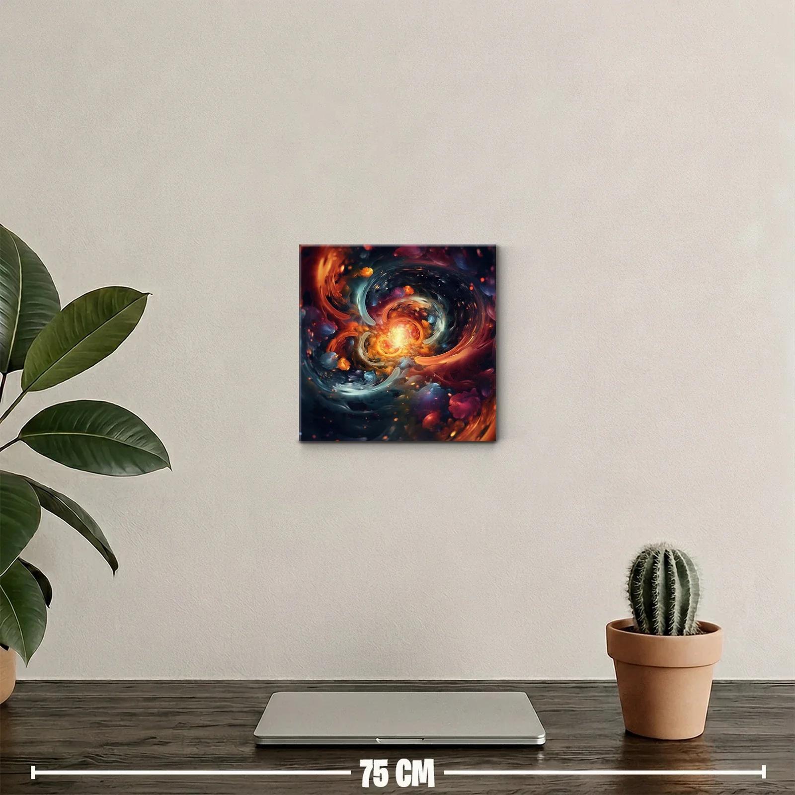 Espiral Cósmica en Tonos Cálidos y Fríos para Decorar — miniatura 2