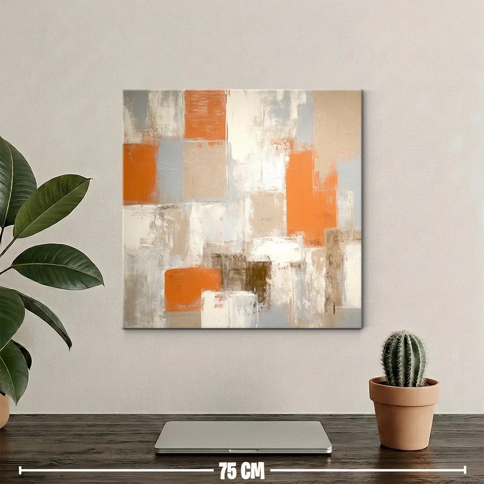 Composición Abstracta con Tonos Cálidos y Neutros — miniatura 2