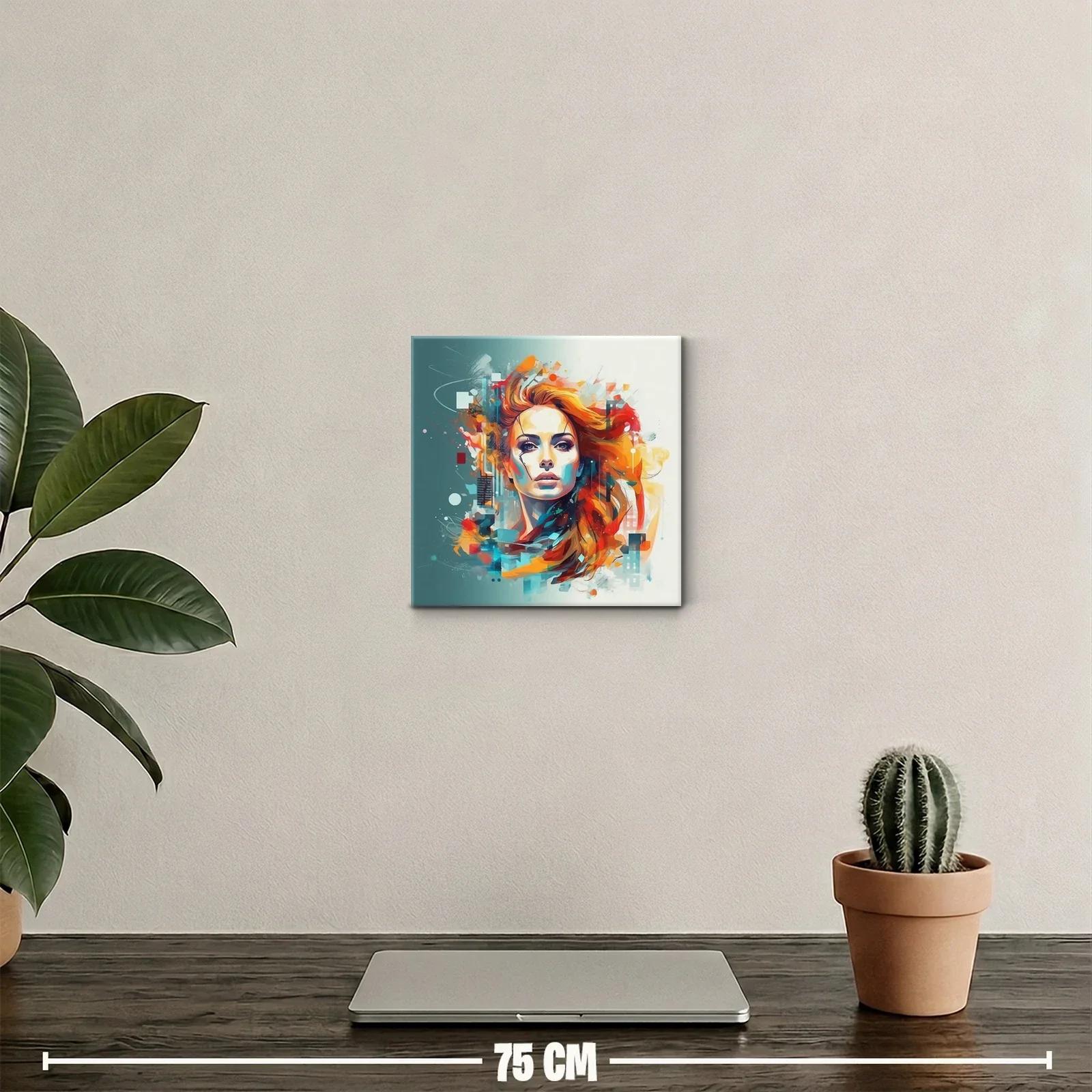 Rostro femenino vibrante con explosión de color — miniatura 2