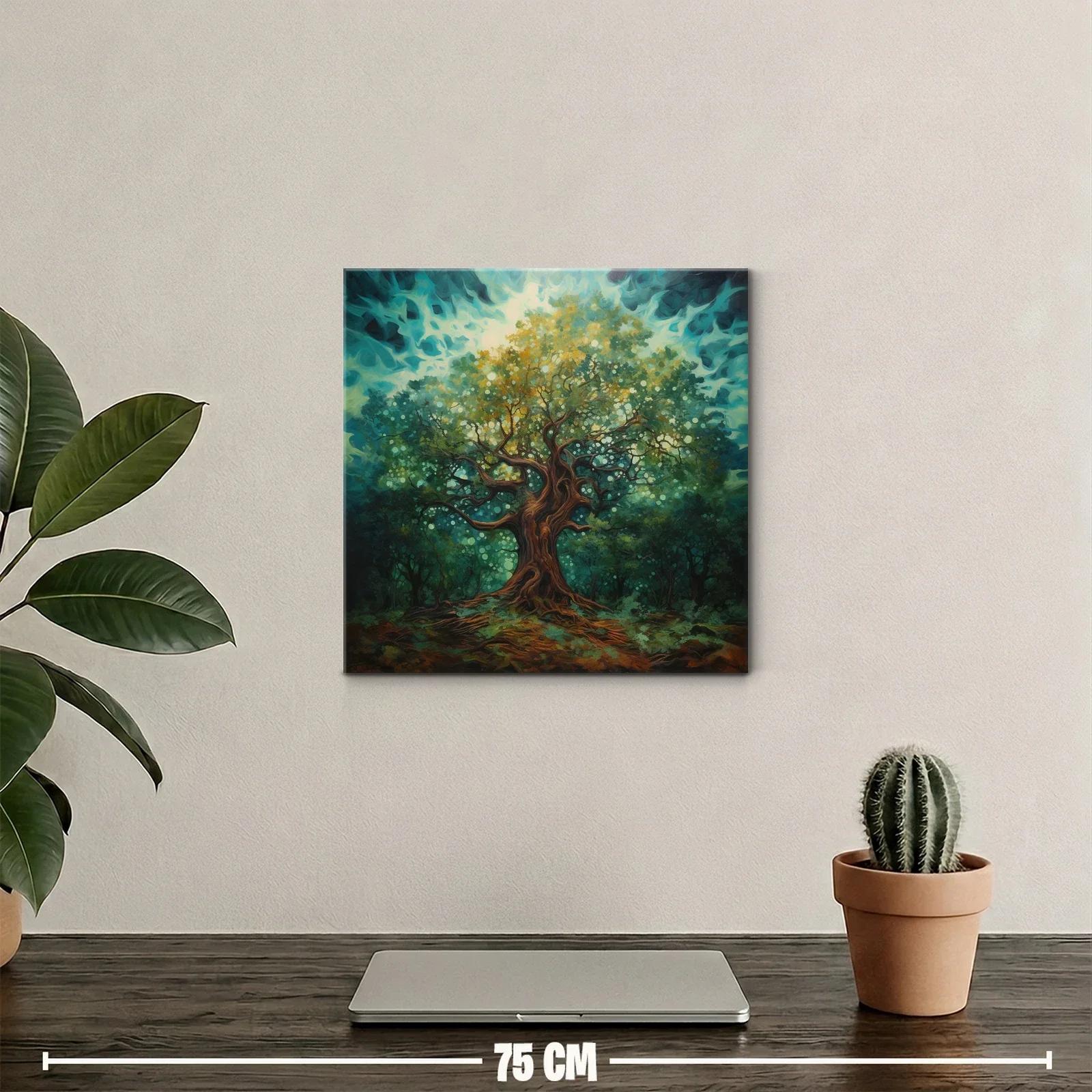 Árbol místico con luces en bosque encantado — miniatura 2
