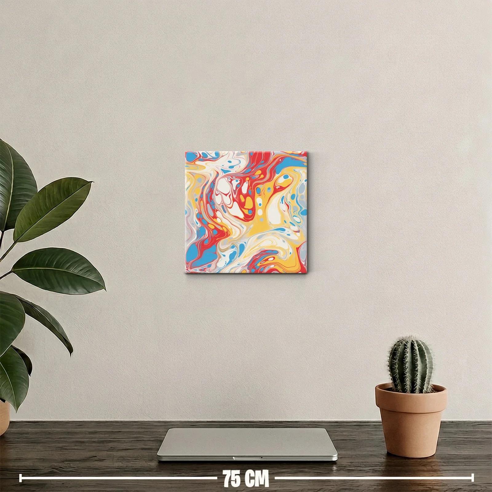 Diseño vibrante con remolinos en tonos rojo azul y amarillo — miniatura 2