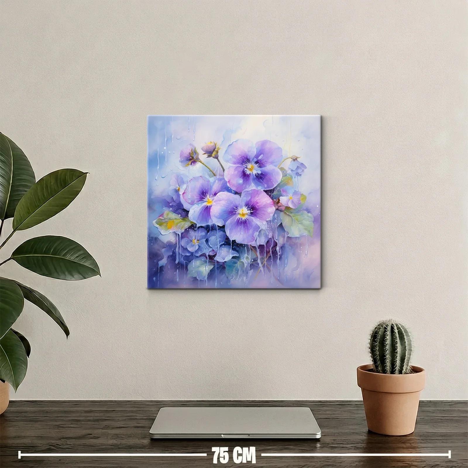 Delicadas flores violetas en composición etérea y brillante — miniatura 2