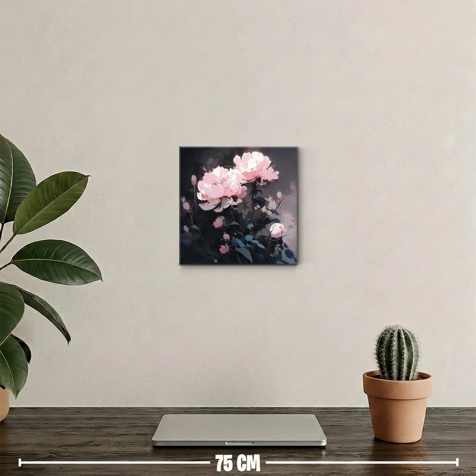 Flores delicadas en tonos suaves sobre fondo oscuro — miniatura 2