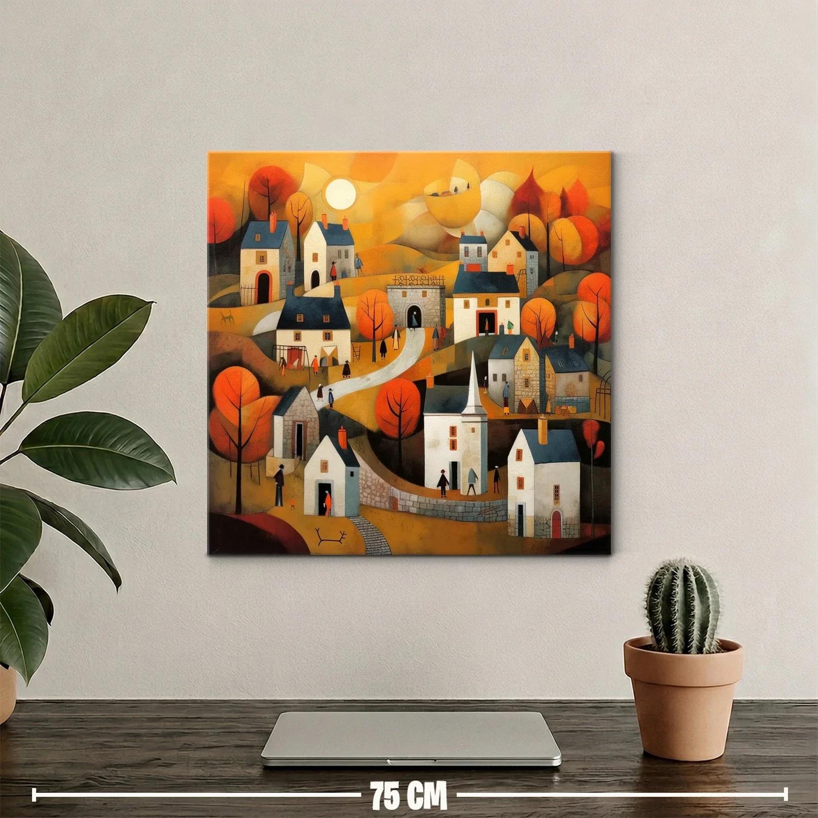 Pueblo encantado en tonos cálidos y otoñales — miniatura 2