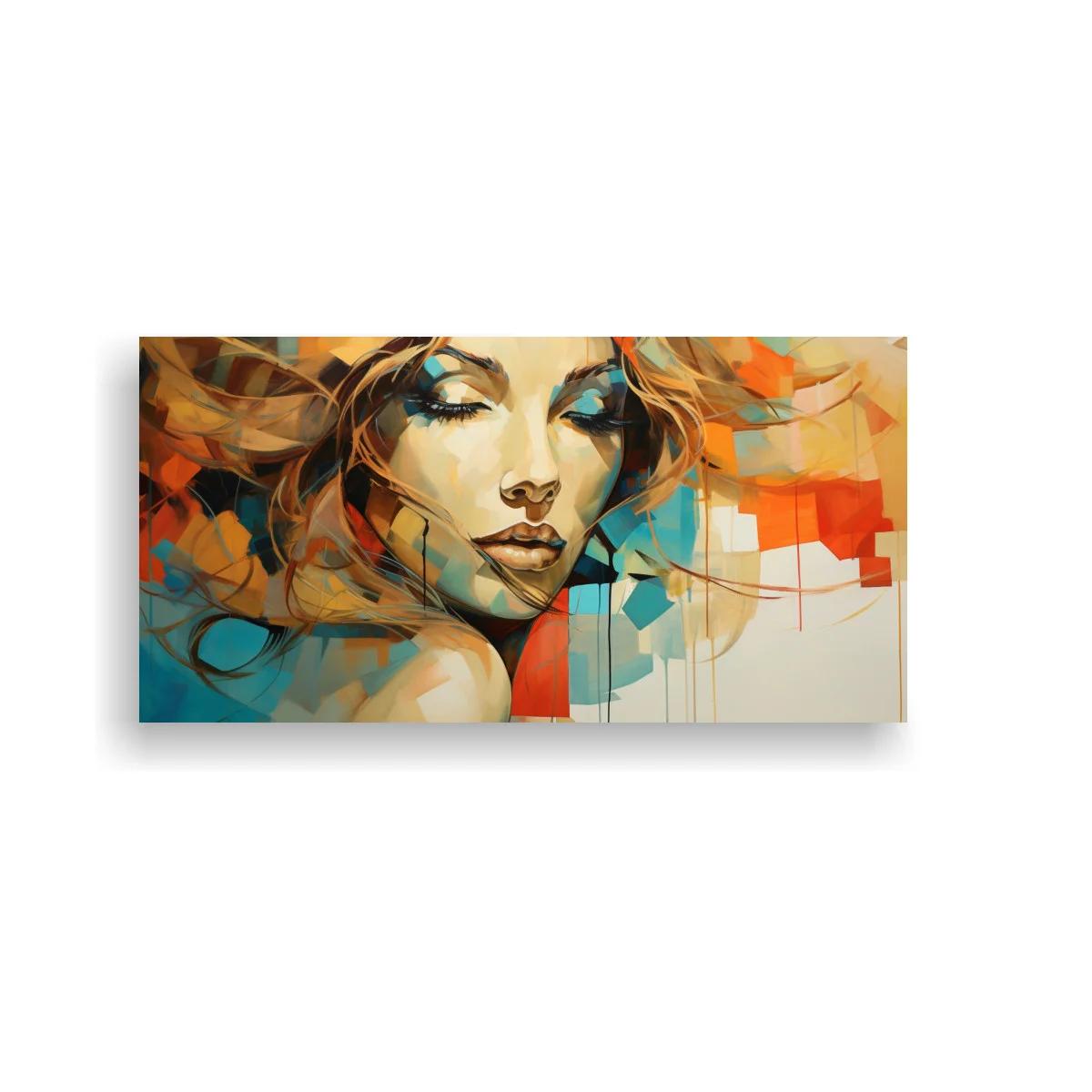 Cuadro rostro de mujer con cabello cobrizo y hombro desnudo — imagen principal