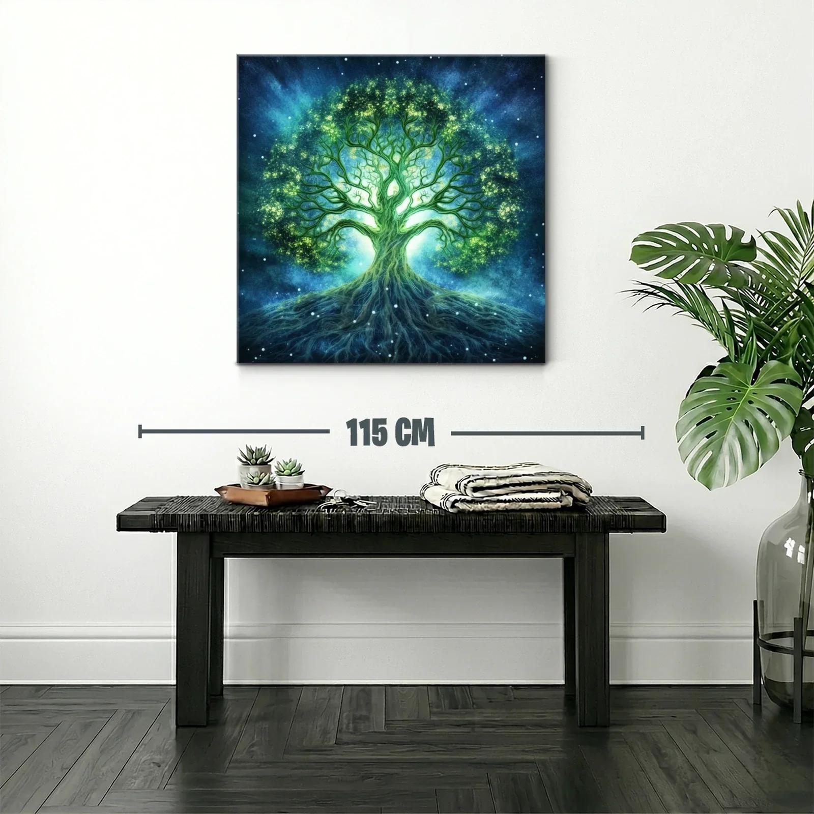 Árbol de la Vida luminoso en tonos azules y verdes — miniatura 2