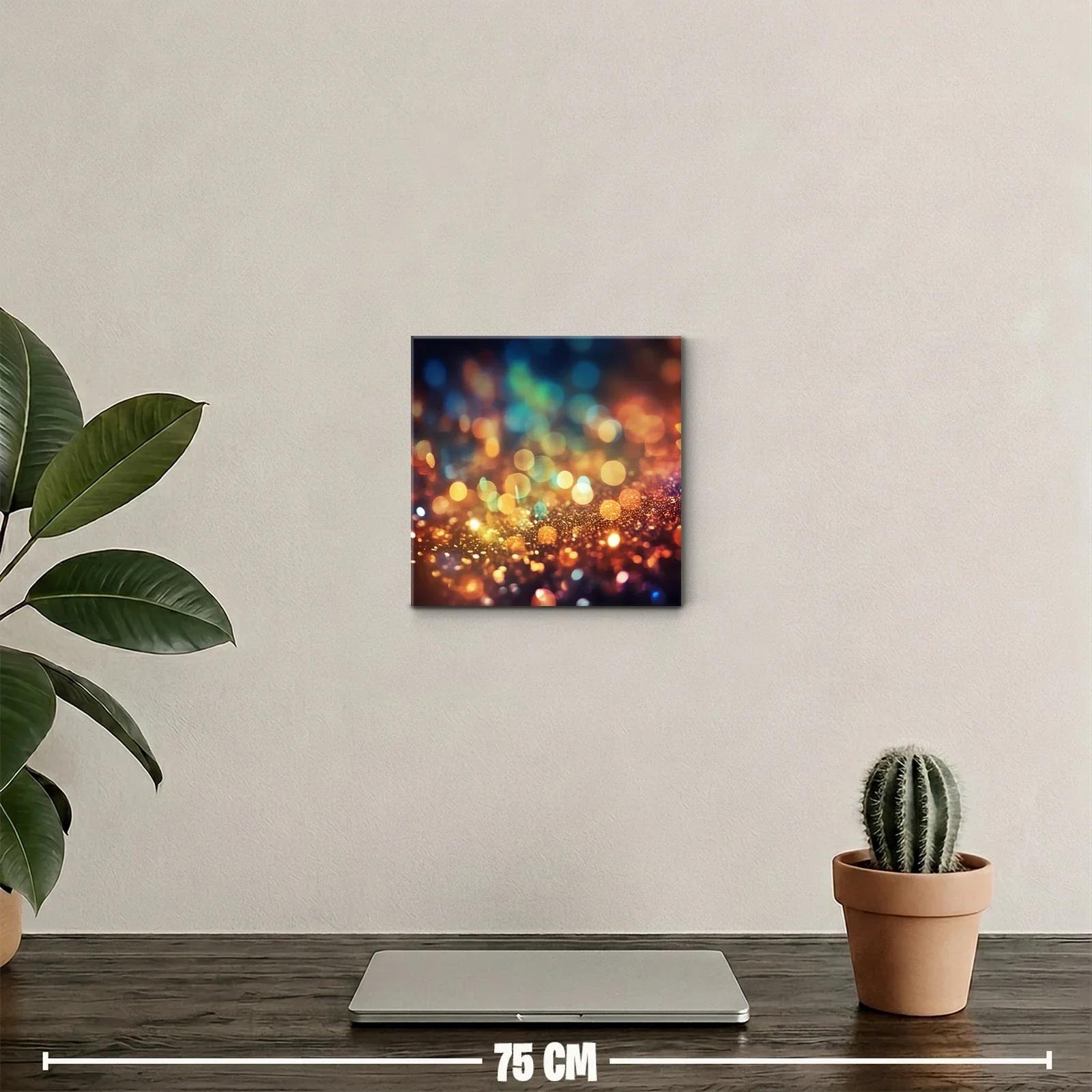 Cuadro decorativo de luces difusas en tonos cálidos y fríos — miniatura 2