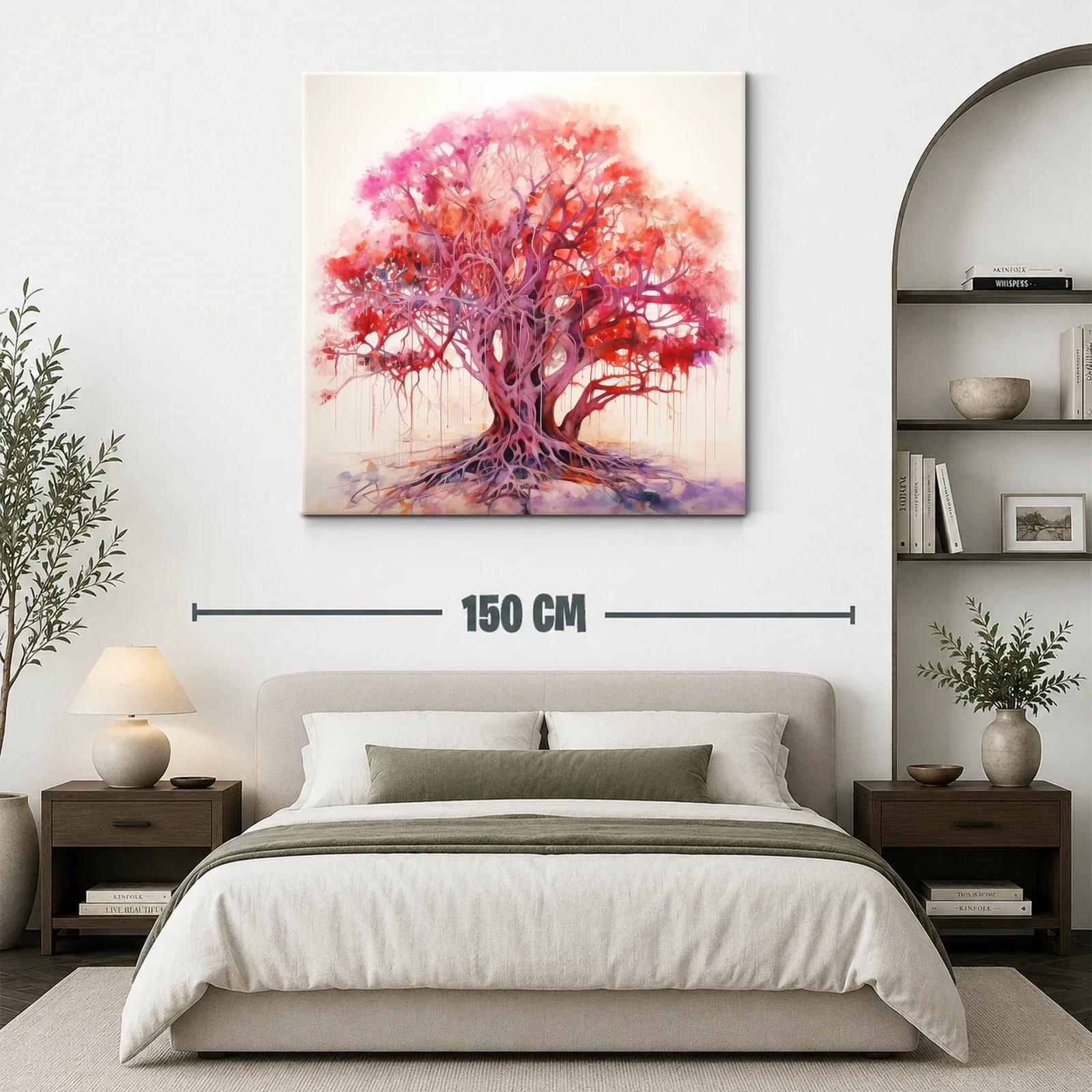 Árbol vibrante en tonos rojos y púrpuras llenos de vida — miniatura 3