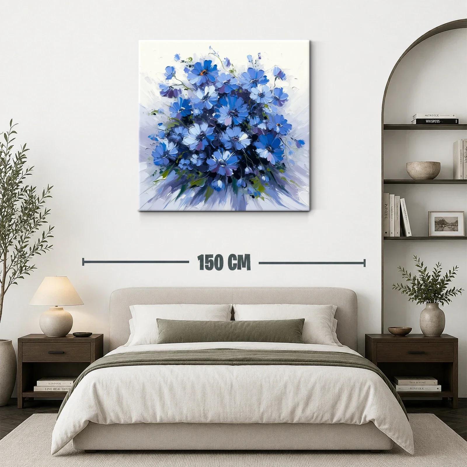Bouquet de flores en tonos azules y lilas vibrantes — miniatura 3