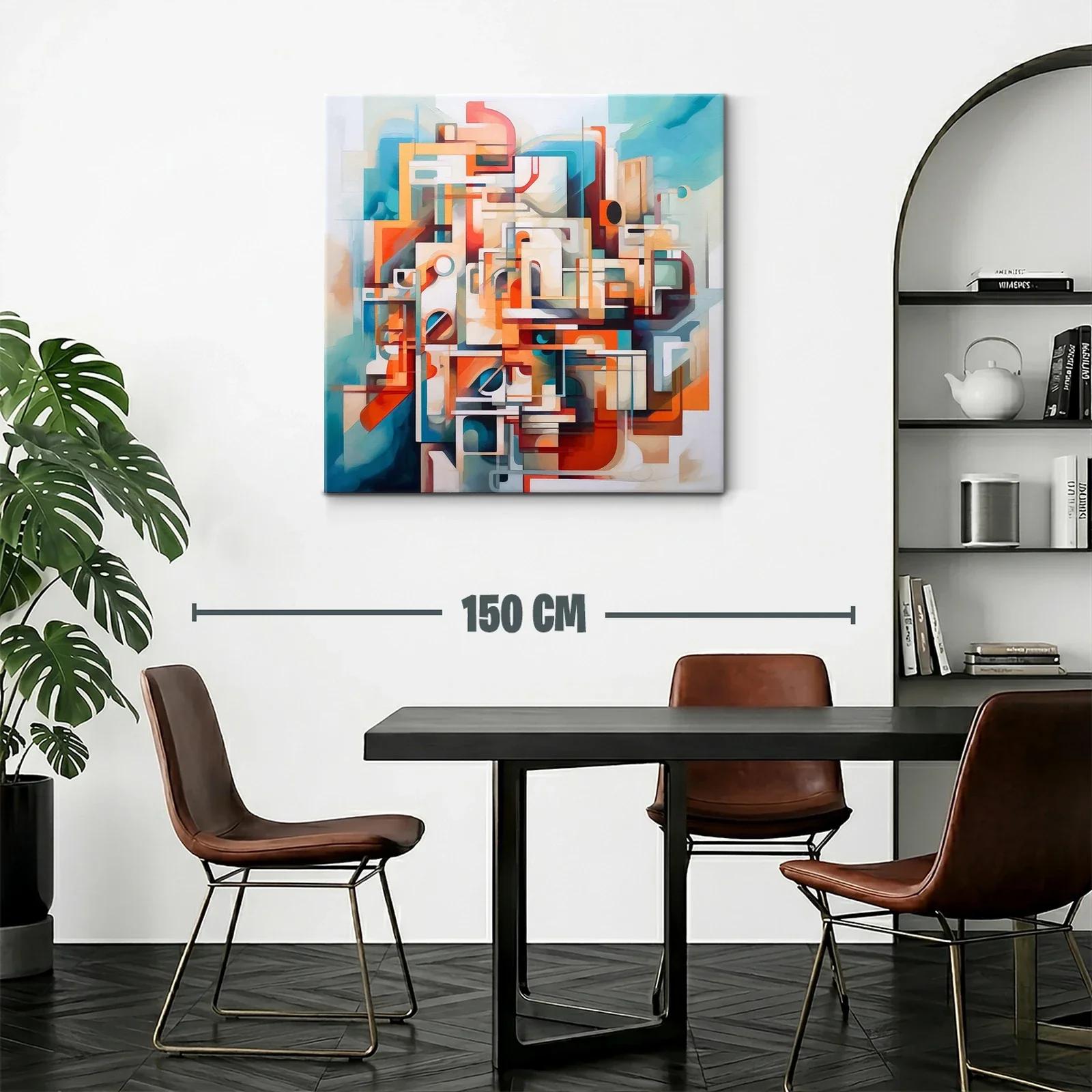 Composición abstracta con formas geométricas y tonos cálidos — miniatura 2