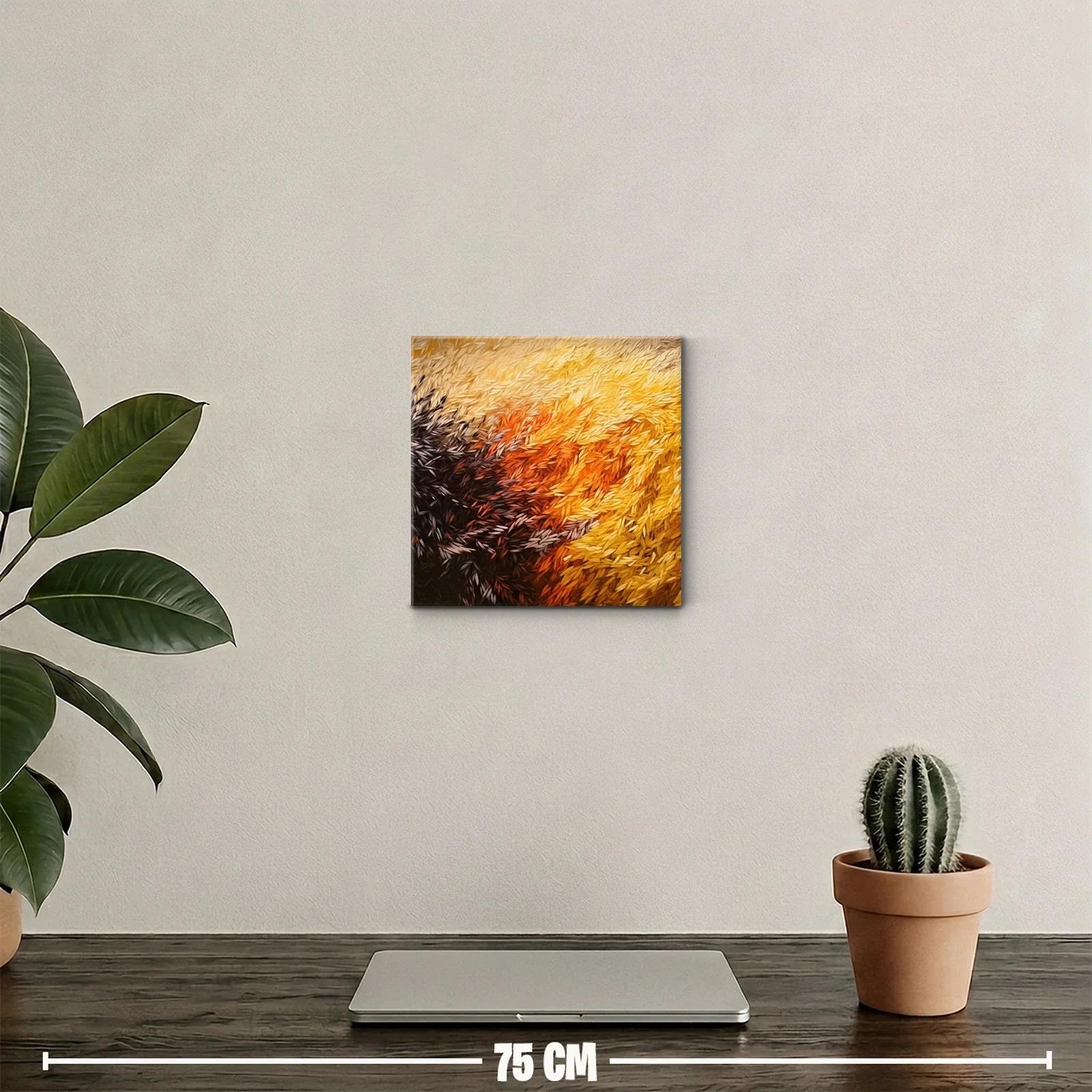 Cuadro decorativo con textura orgánica en tonos cálidos — miniatura 2