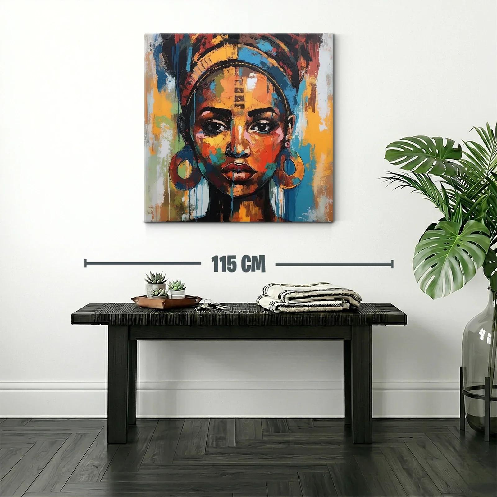 Retrato vibrante de mujer con estilo africano — miniatura 2