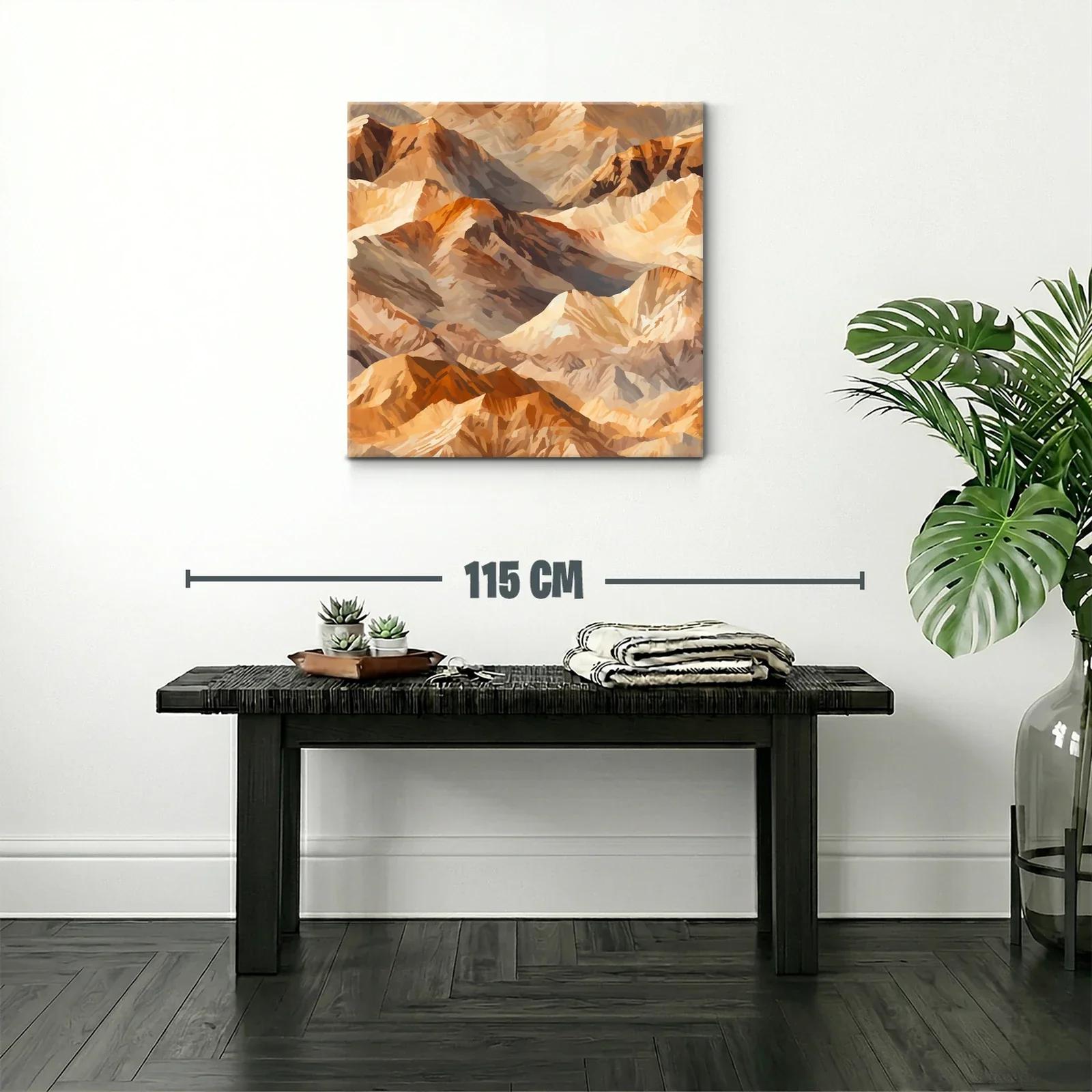Montañas en tonos cálidos con pinceladas expresivas — miniatura 2