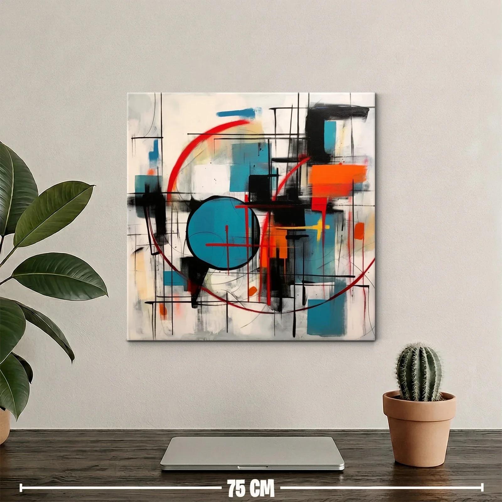 Composición Abstracta con Circulos y Líneas Geométricas — miniatura 2