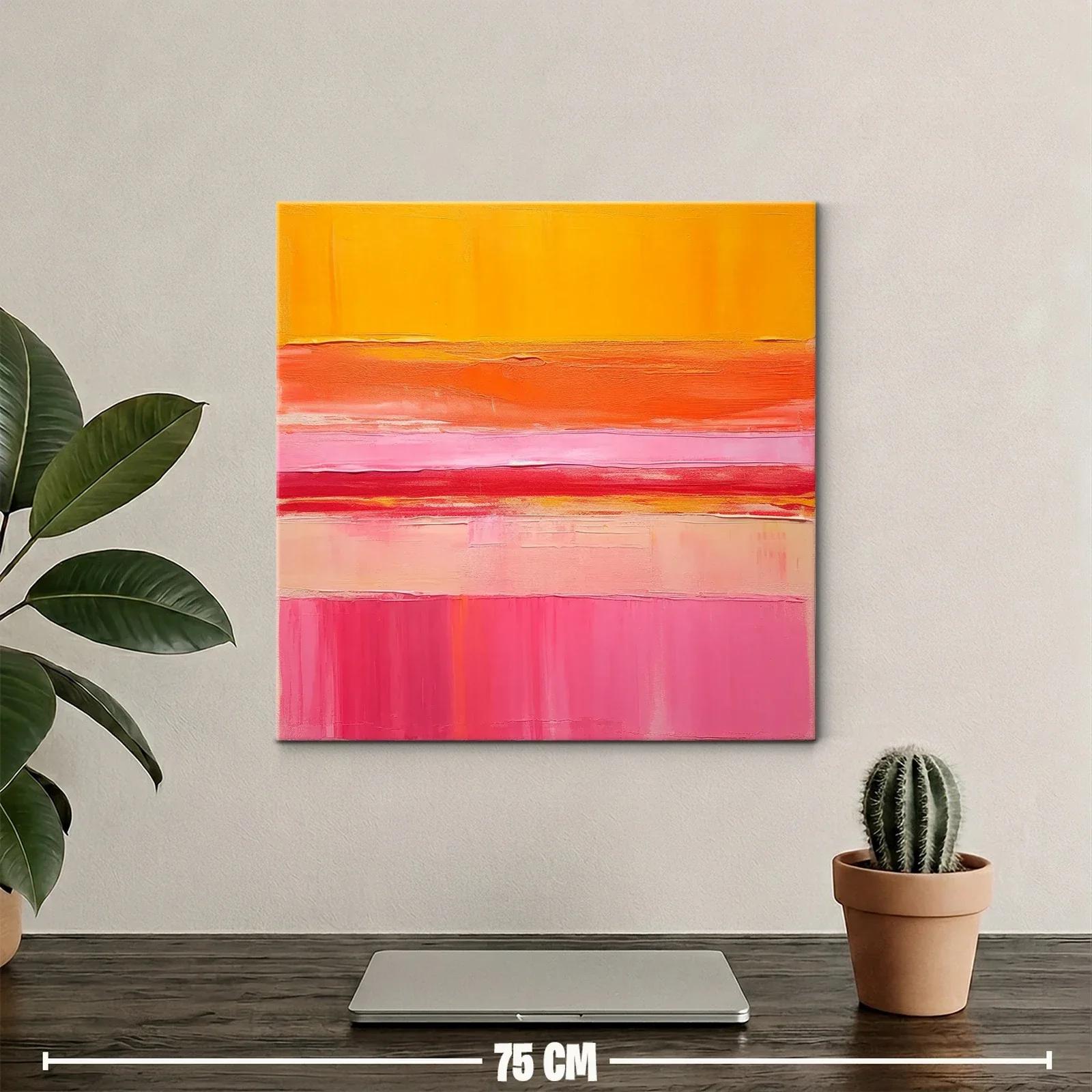 Composición abstracta en tonos cálidos y vibrantes — miniatura 2