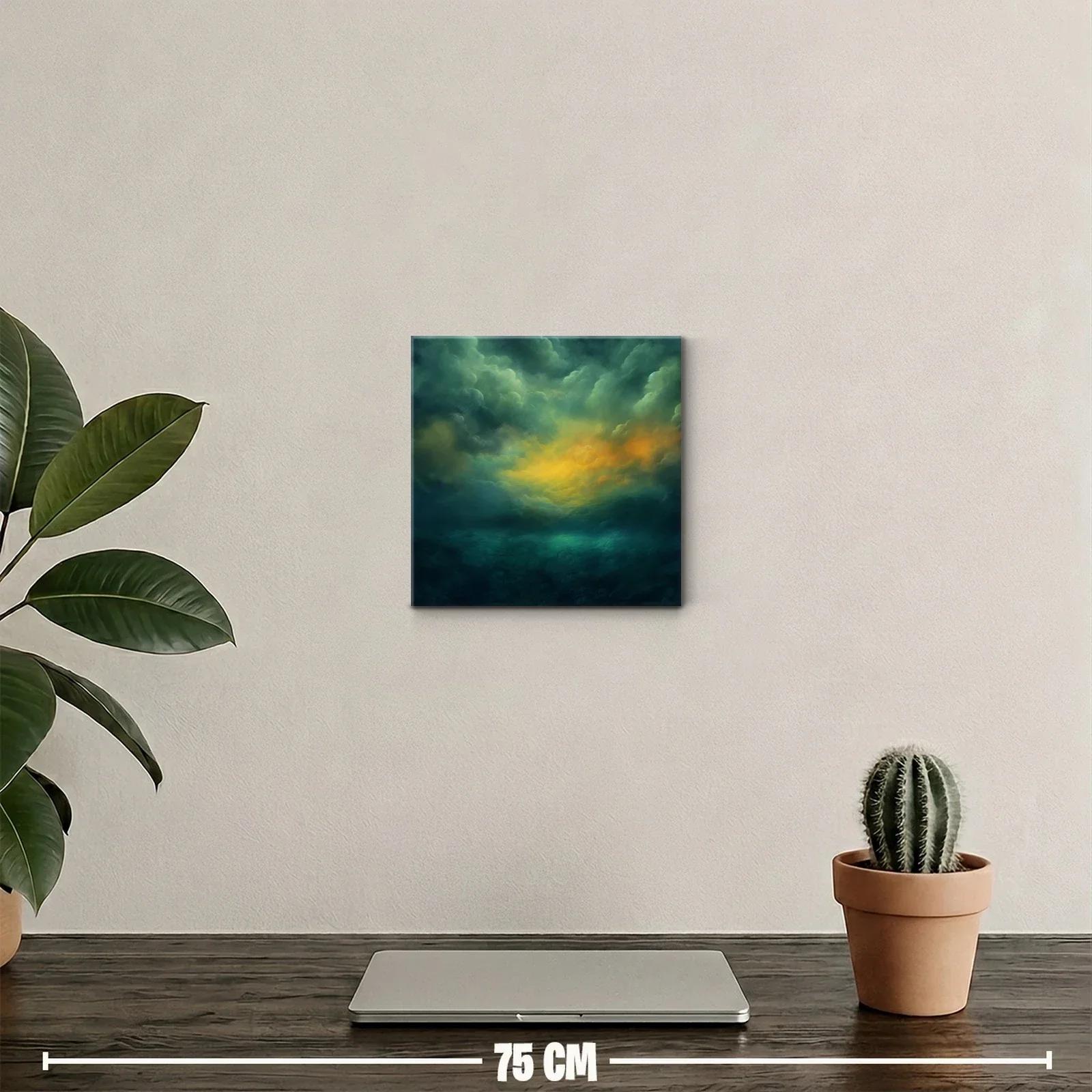 Cielo dramático con tonos cálidos y fríos en calma — miniatura 2