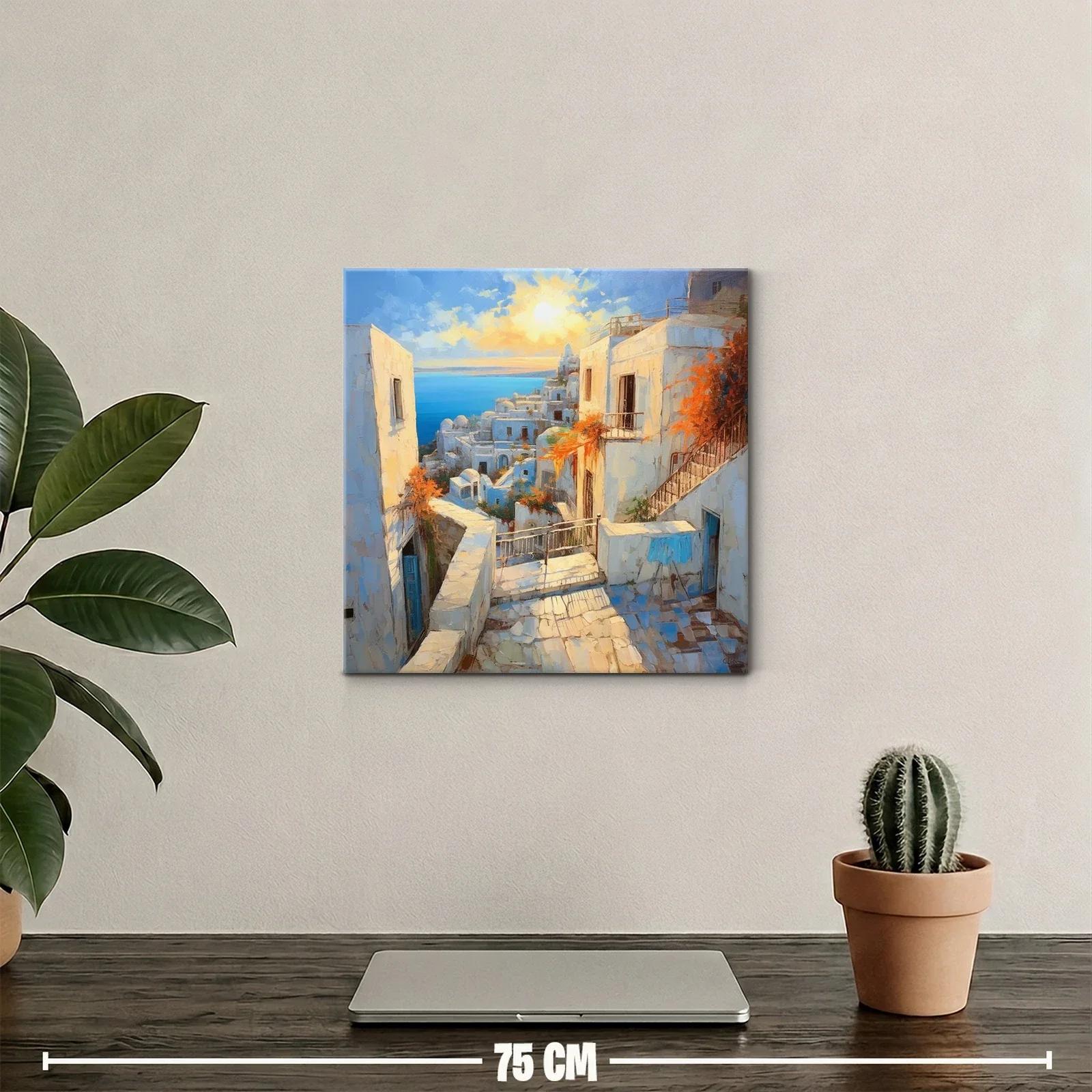 Pintoresco atardecer en pueblo costero mediterráneo — miniatura 2