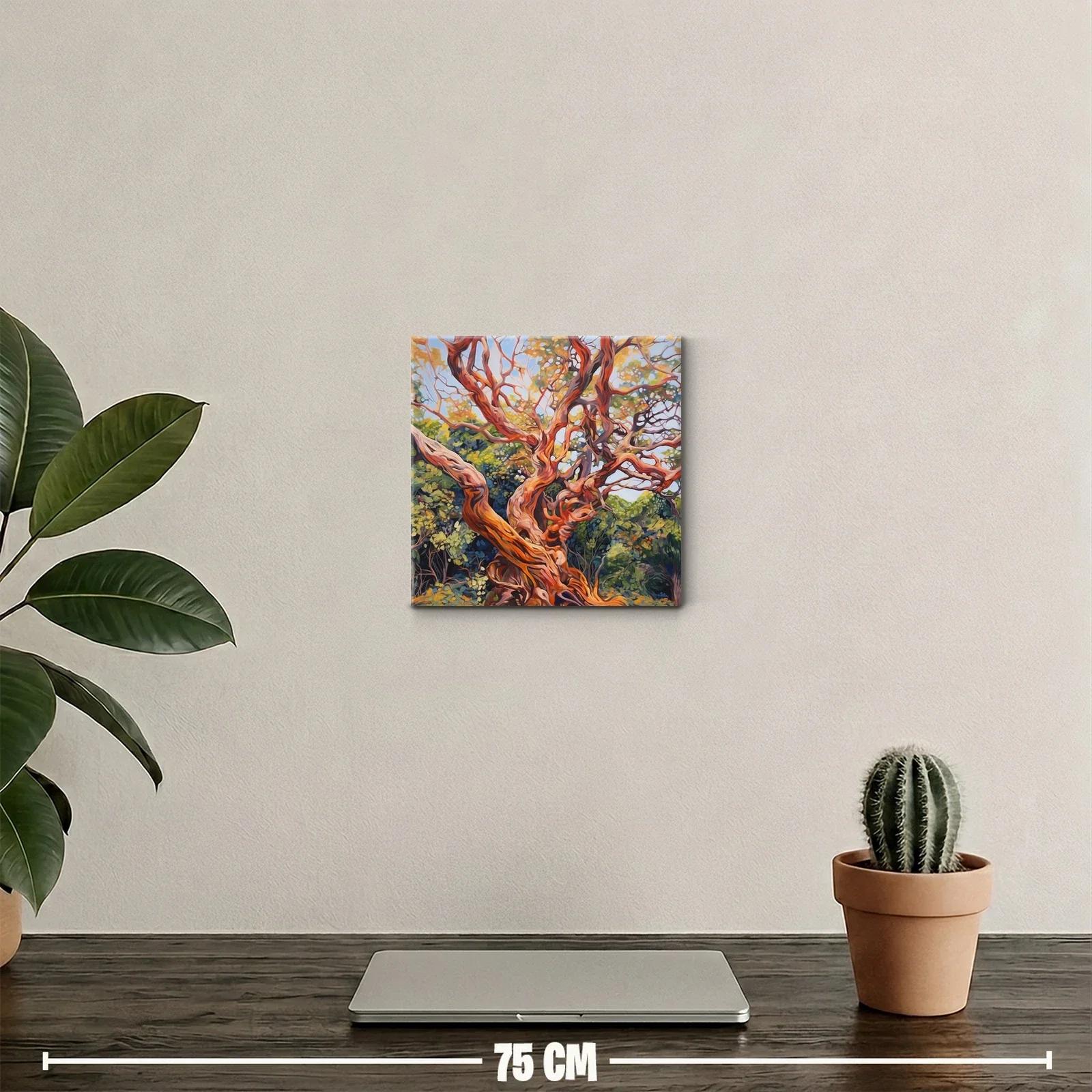 Árbol retorcido en tonos cálidos y naturaleza viva — miniatura 2