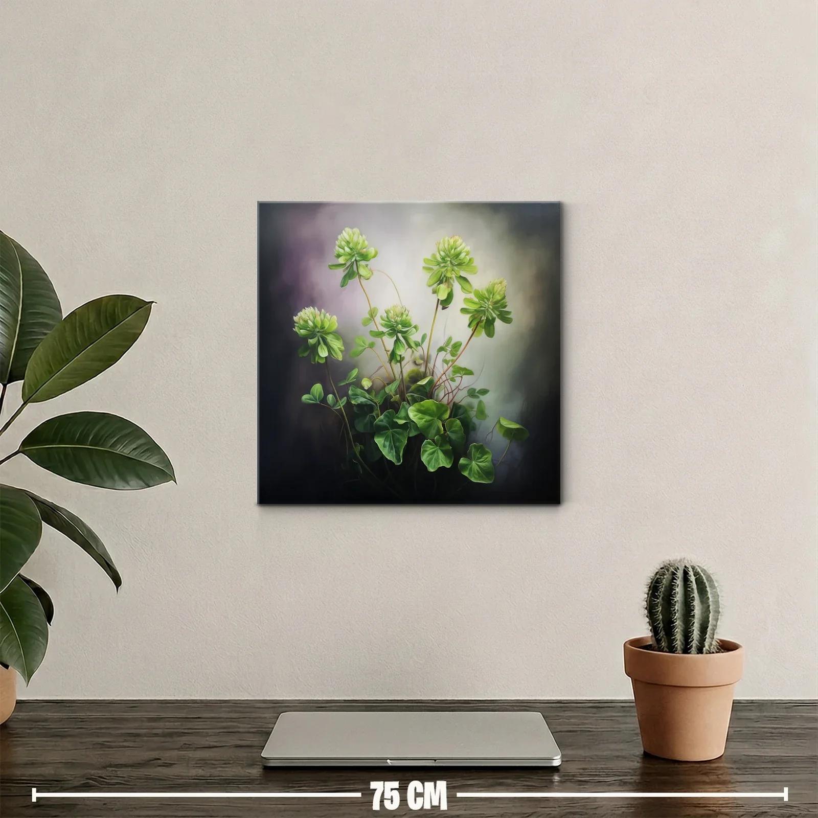 Elegancia natural con tréboles verdes y hojas exuberantes — miniatura 2