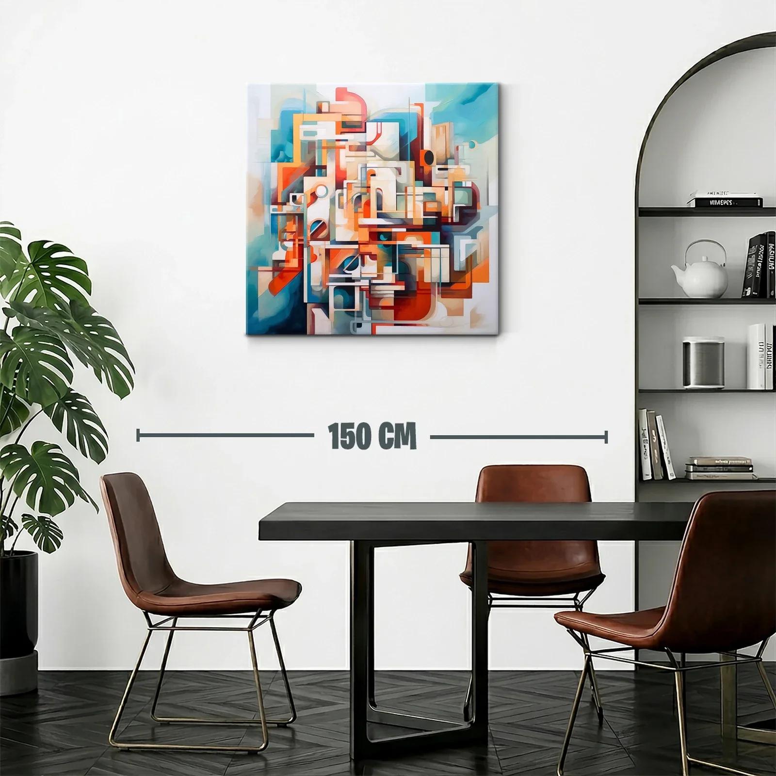 Composición abstracta con formas geométricas y tonos cálidos — miniatura 2