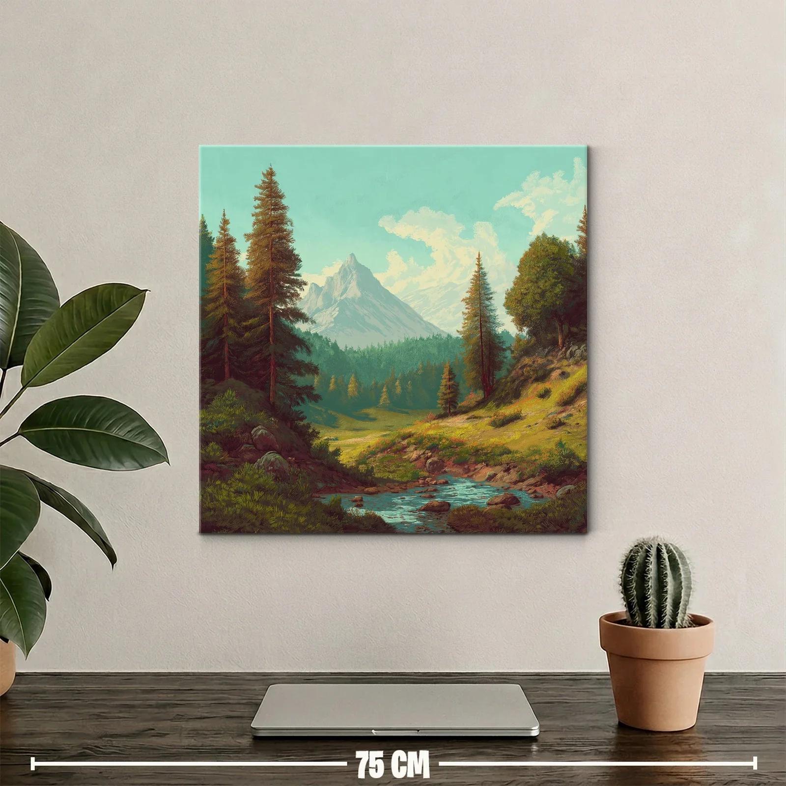 Paisaje natural con río y montañas en calma — miniatura 2