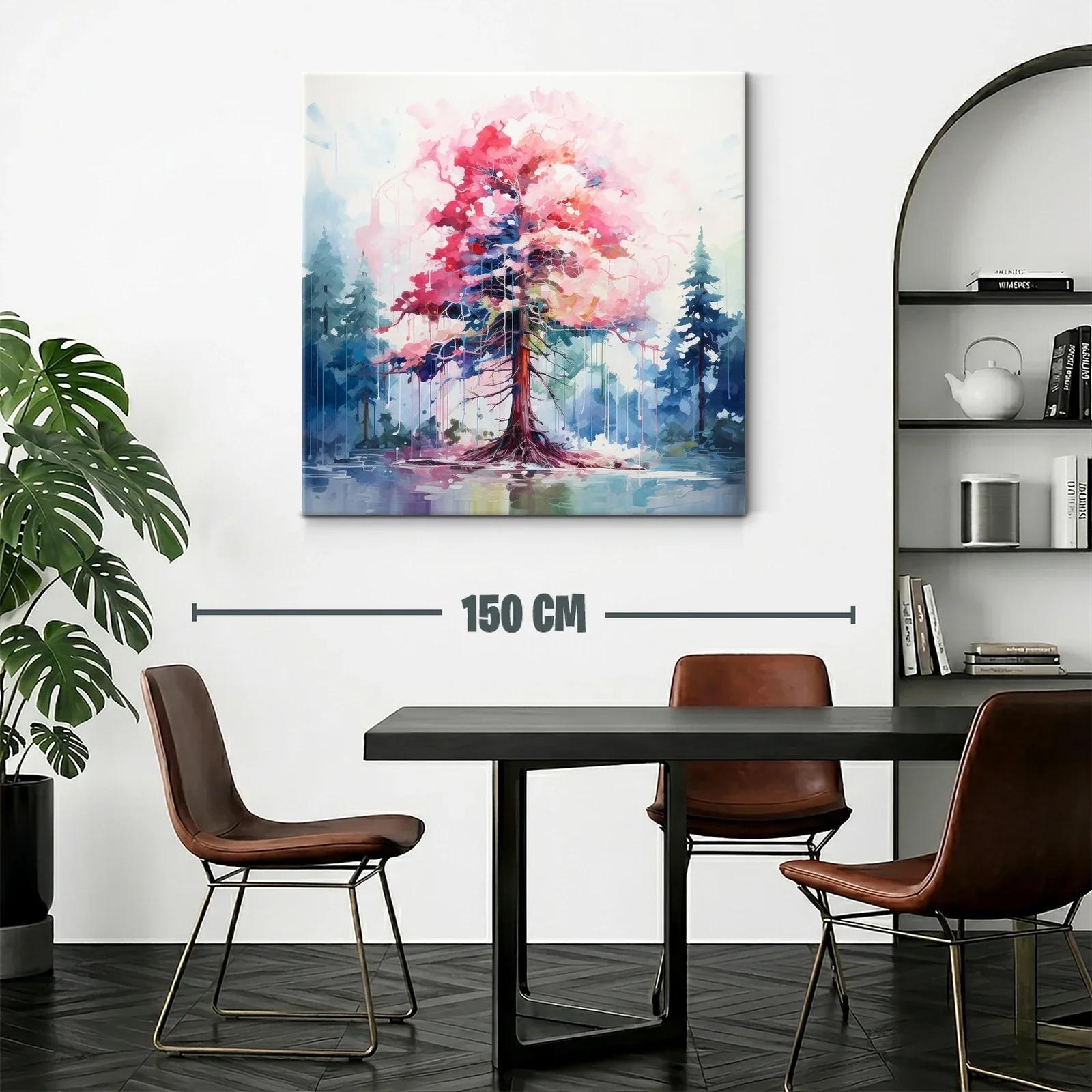 Árbol en tonos vibrantes que transforma el paisaje natural — miniatura 2