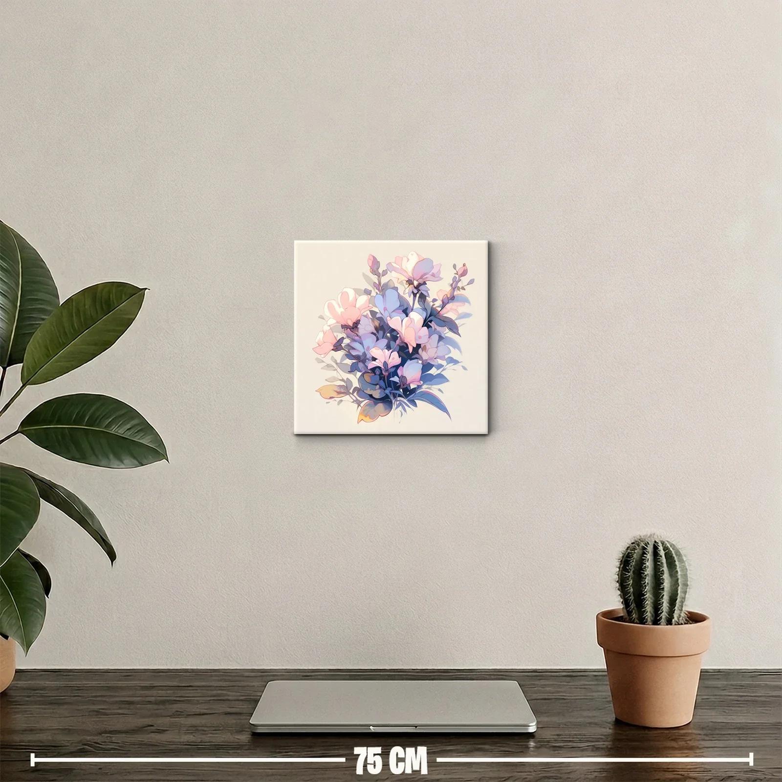 Delicado ramo floral en tonos pastel y azules suaves — miniatura 2