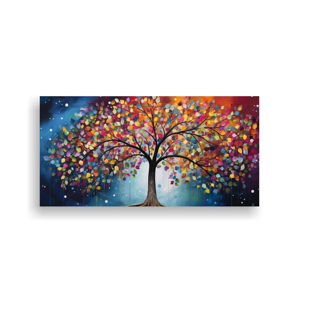 Cuadro Árbol de la Vida con hojas multicolor — imagen principal