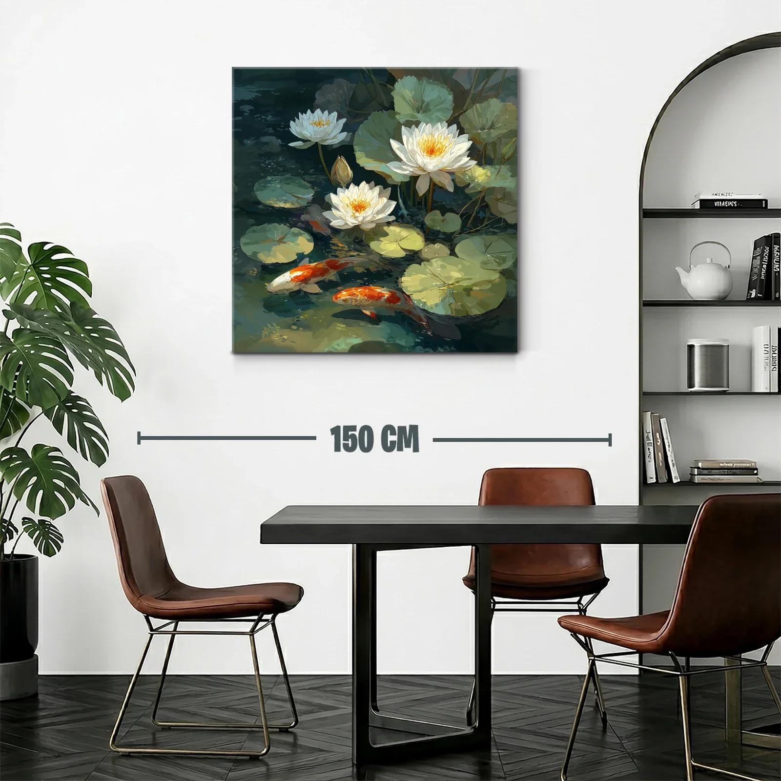 Serenidad de Nenúfares y Peces Koi en Agua Tranquila — miniatura 2