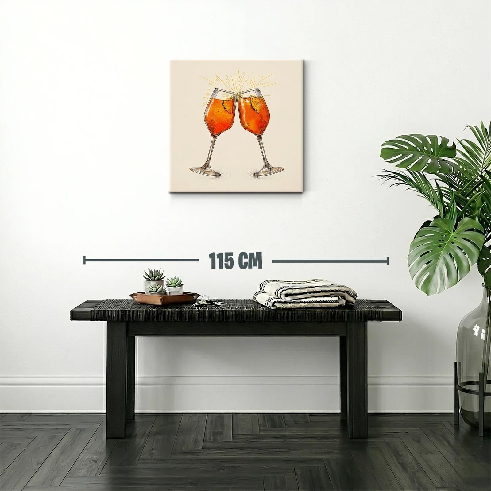 Brindis con copas de cóctel en elegante ilustración — miniatura 2