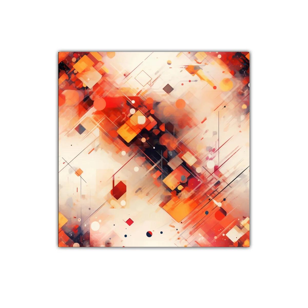 Composición abstracta con tonos cálidos y líneas dinámicas — imagen principal