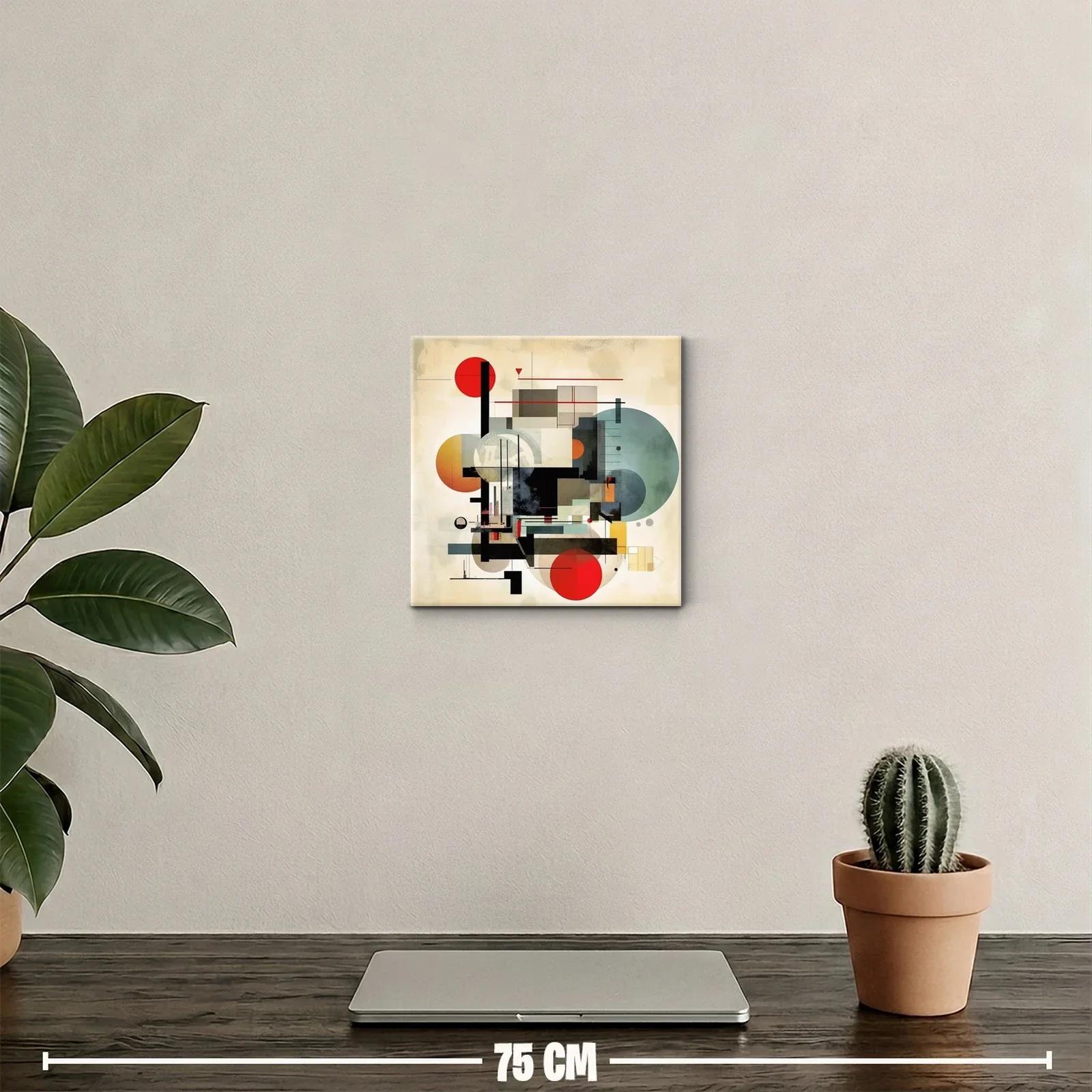 Composición abstracta con formas geométricas y contrastes vibrantes — miniatura 2