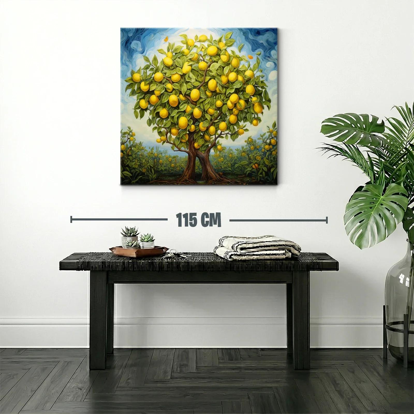 Árbol de limones exuberante y vibrante en paisaje soleado — miniatura 2