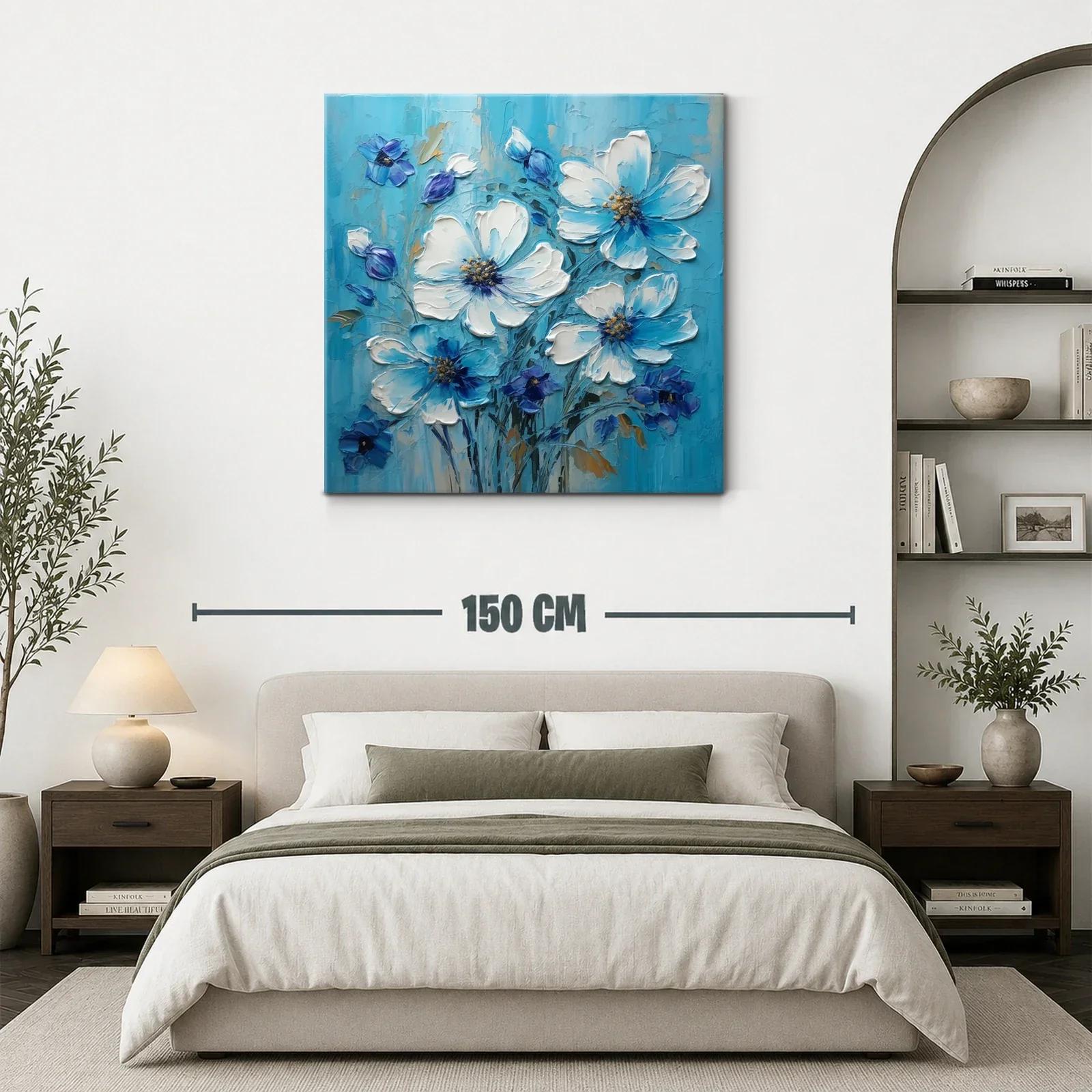 Maravilloso cuadro floral en tonos azules y blancos — miniatura 3