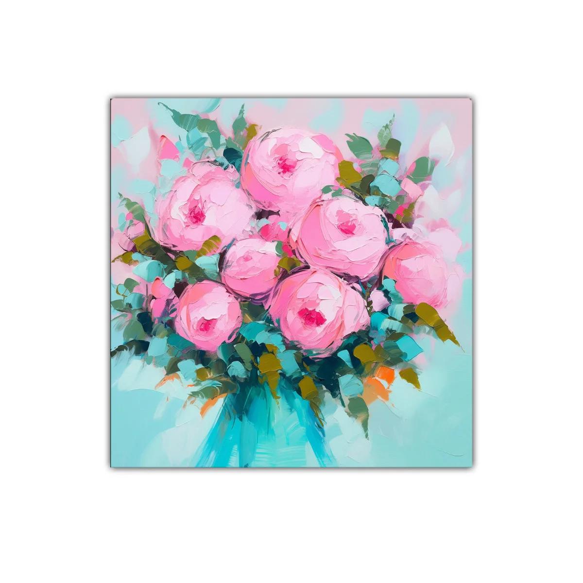 Ramo de rosas rosas vibrantes con follaje fresco — miniatura 1