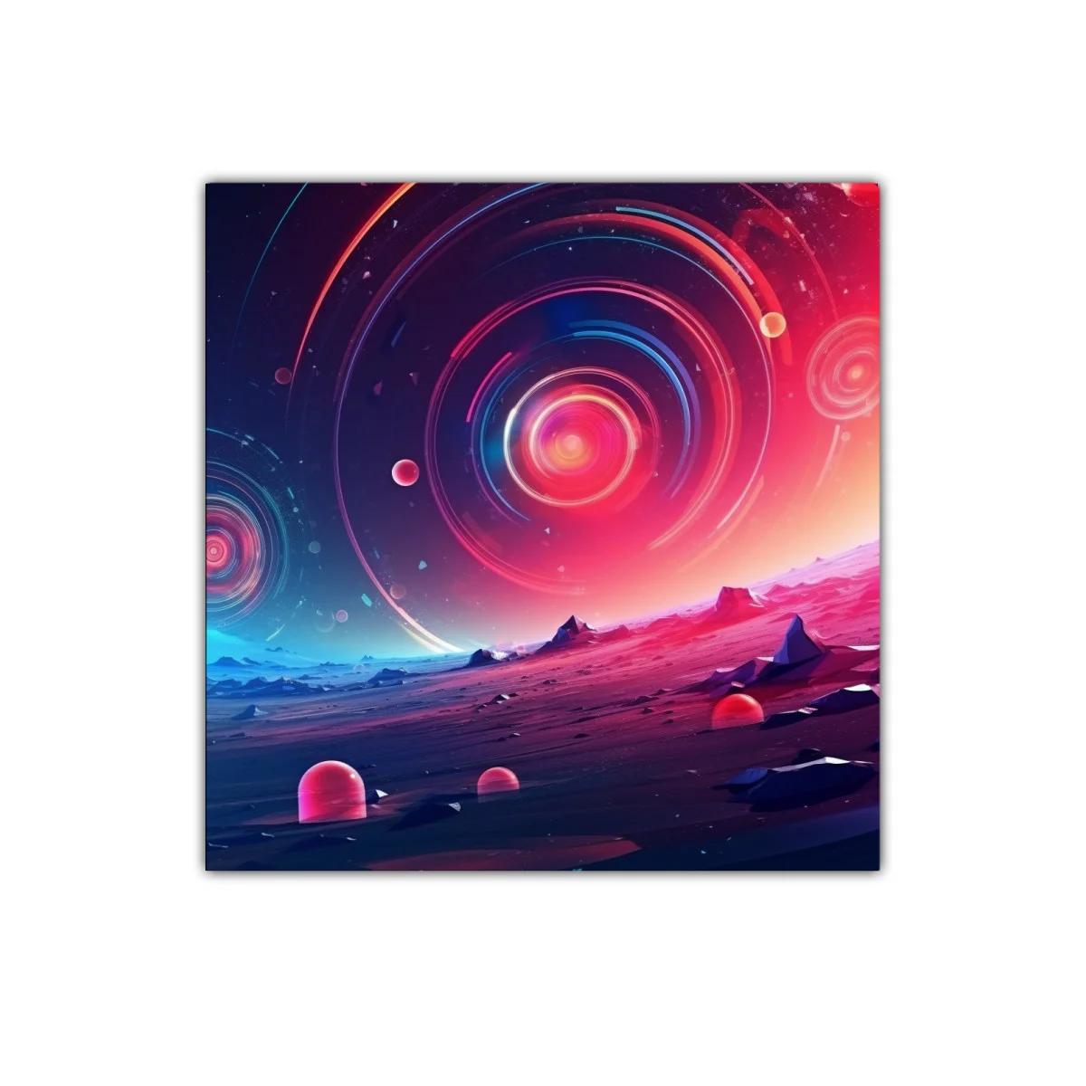 Paisaje cósmico con espirales de luz y tonos vibrantes — miniatura 1
