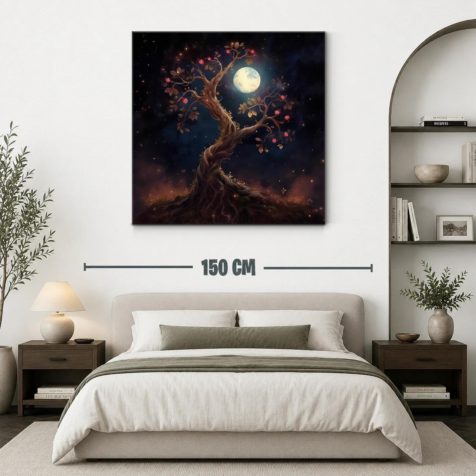 Árbol encantado bajo la luz de la luna llena — miniatura 3