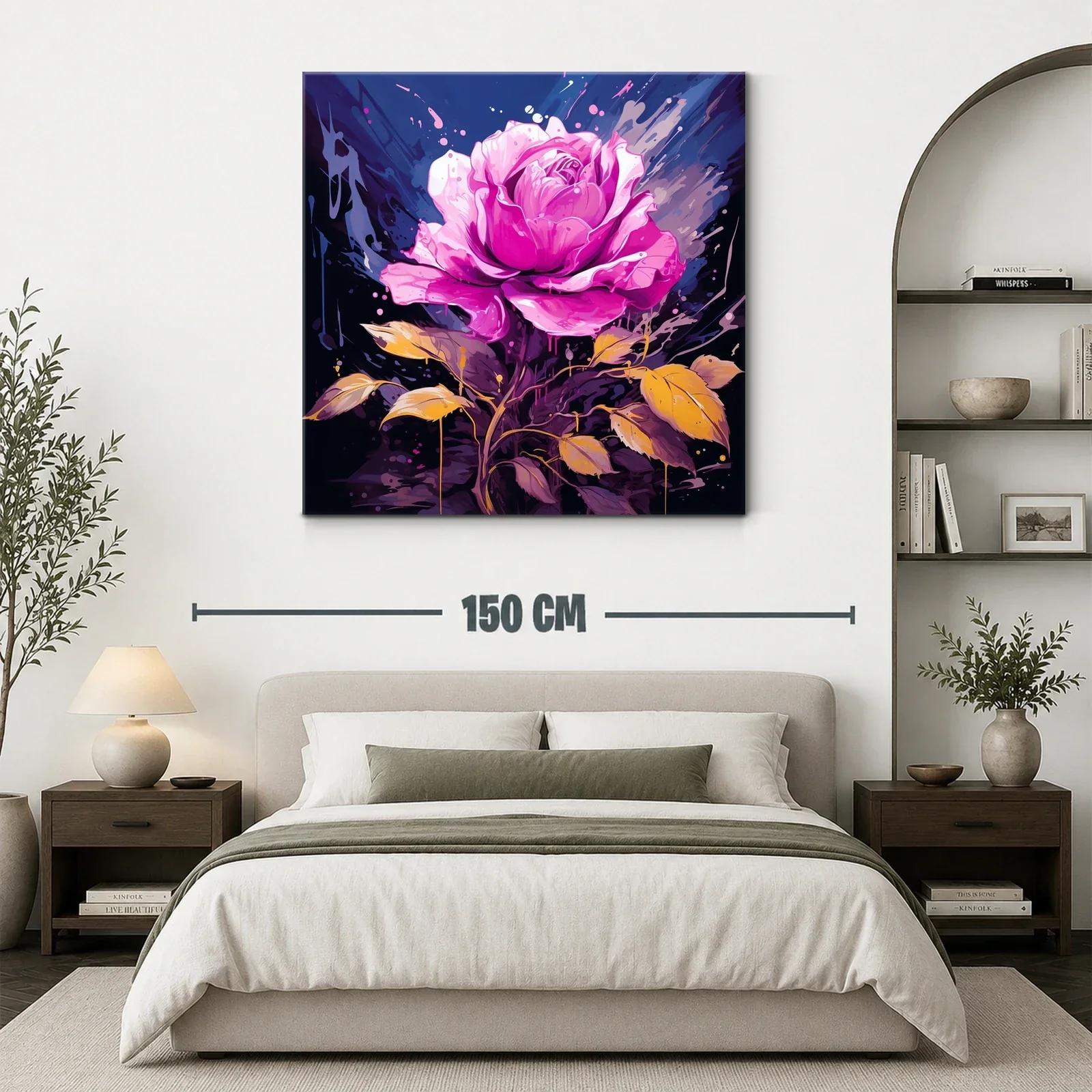 Flor vibrante en tonos rosas y amarillos sobre fondo oscuro — miniatura 3