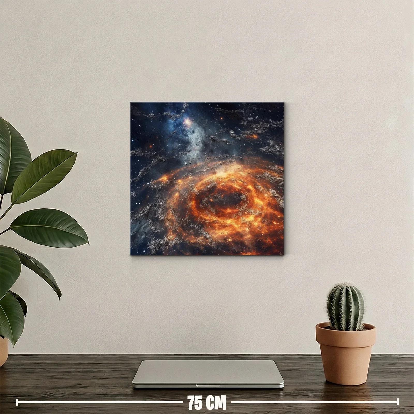 Galaxia en llamas con destellos cósmicos vibrantes — miniatura 2