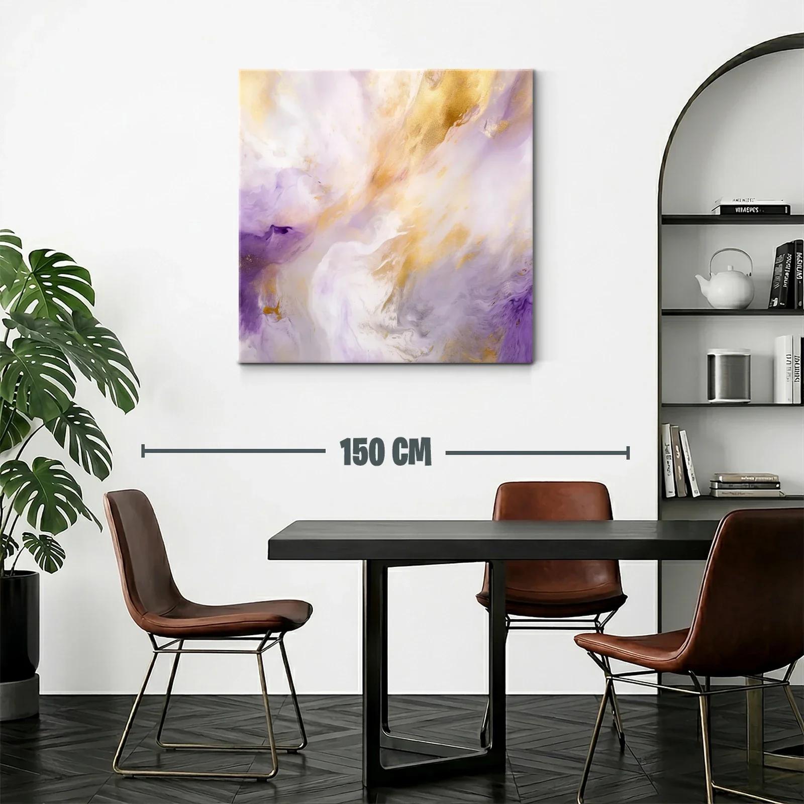 Abstracción luminosa en tonos malva y dorado elegante — miniatura 2
